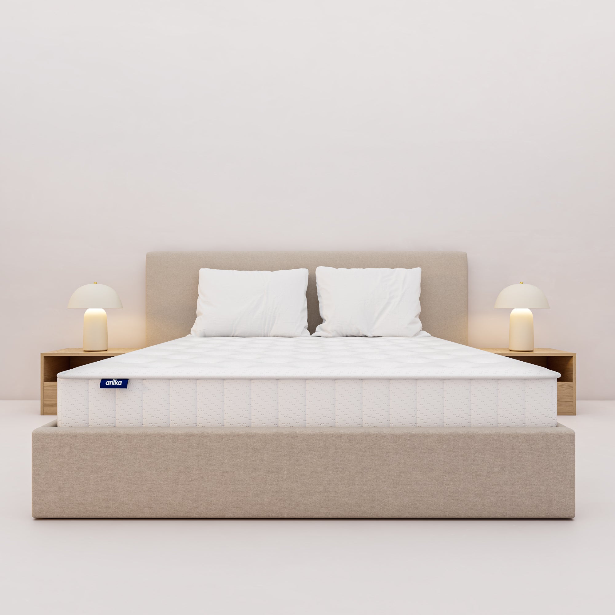 Hotel quality hybrid mattress combining memory foam and pocket springs for a medium firm bedroom sleep.