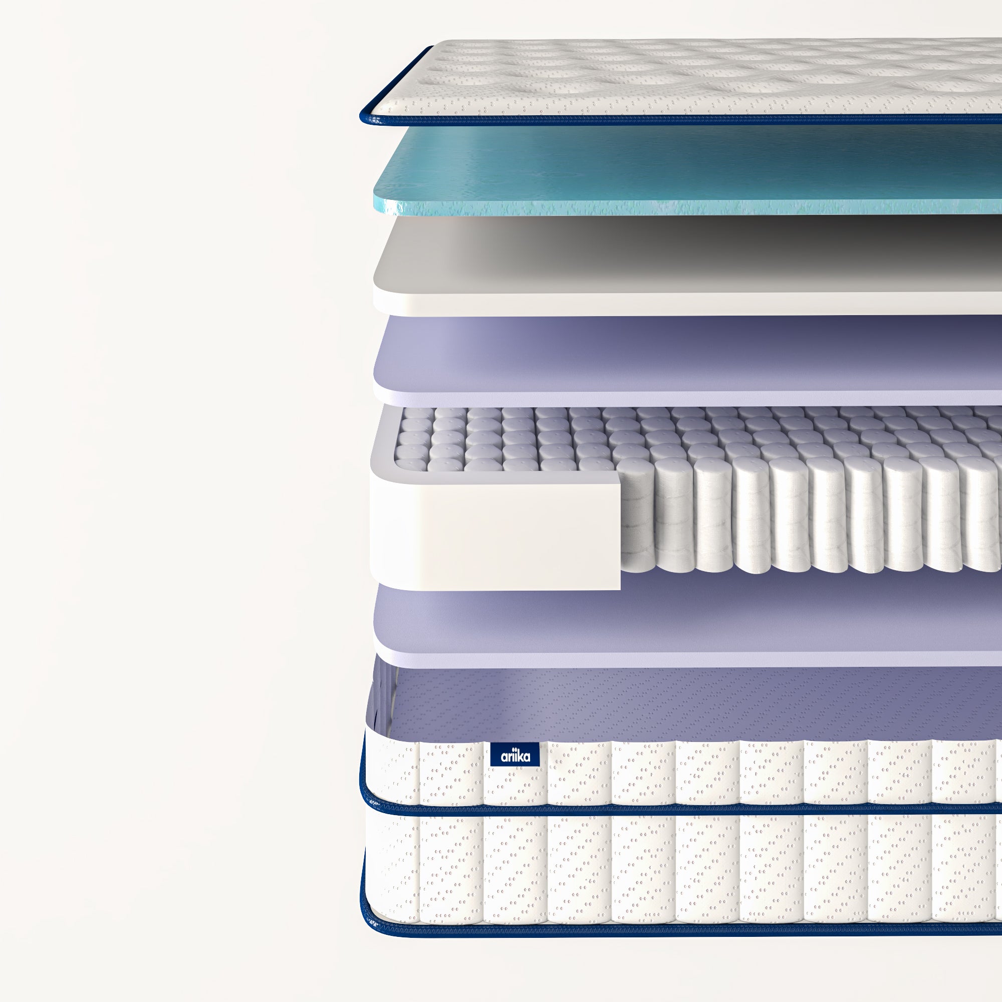 Cooling hybrid mattress featuring gel memory foam and pocket springs with a medium firm support for the bedroom.