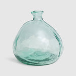 Handmade Recycled Glass Vase, featuring modern and minimal home accent styling, perfect for living rooms.