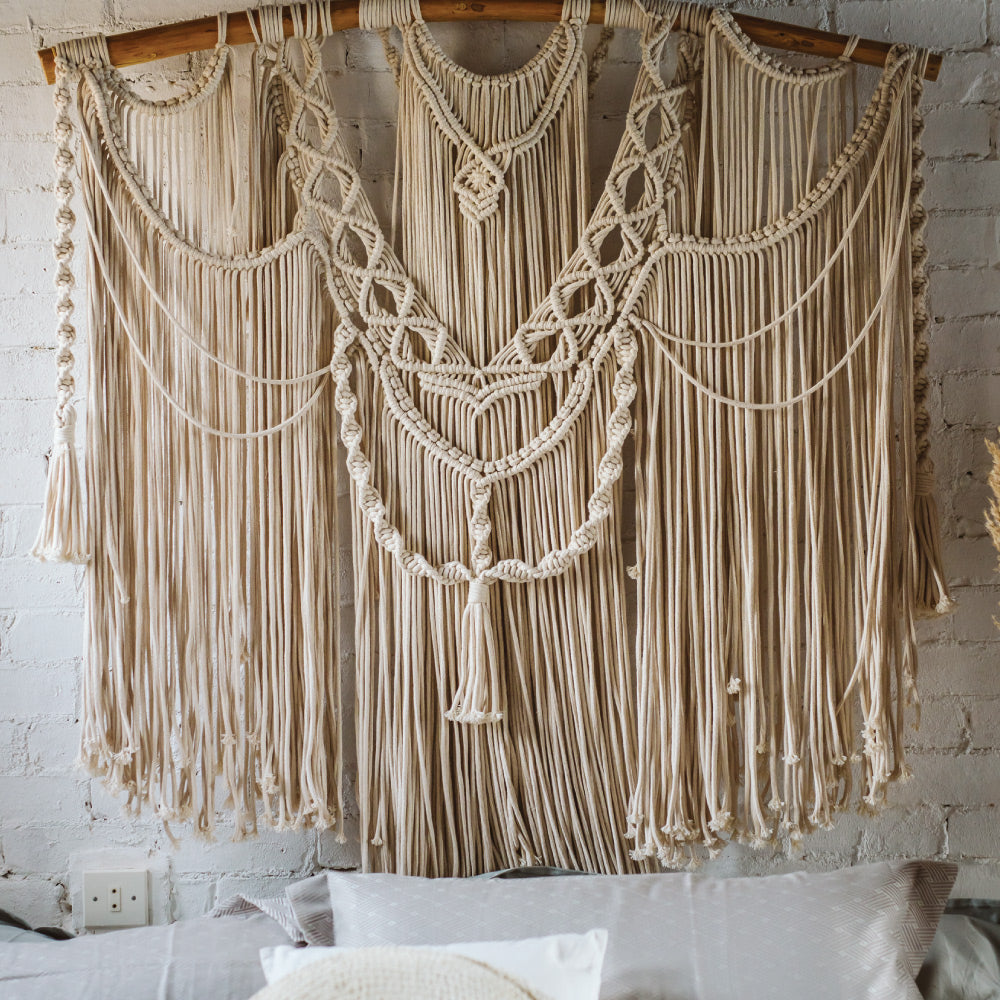 ديكور حائط مكرمية تاهيتي