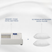 Memory Foam Hotel Mattress 180 + 2 Premium Microfiber Hotel Pillow