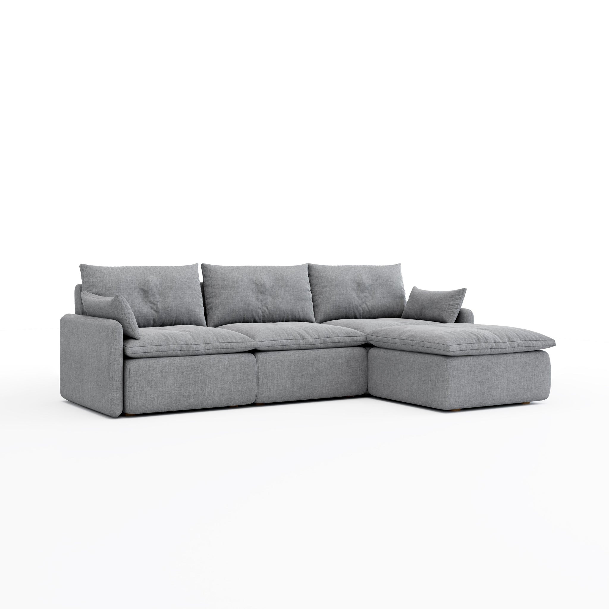 Sink-in L-Shape Sofa (Beige)