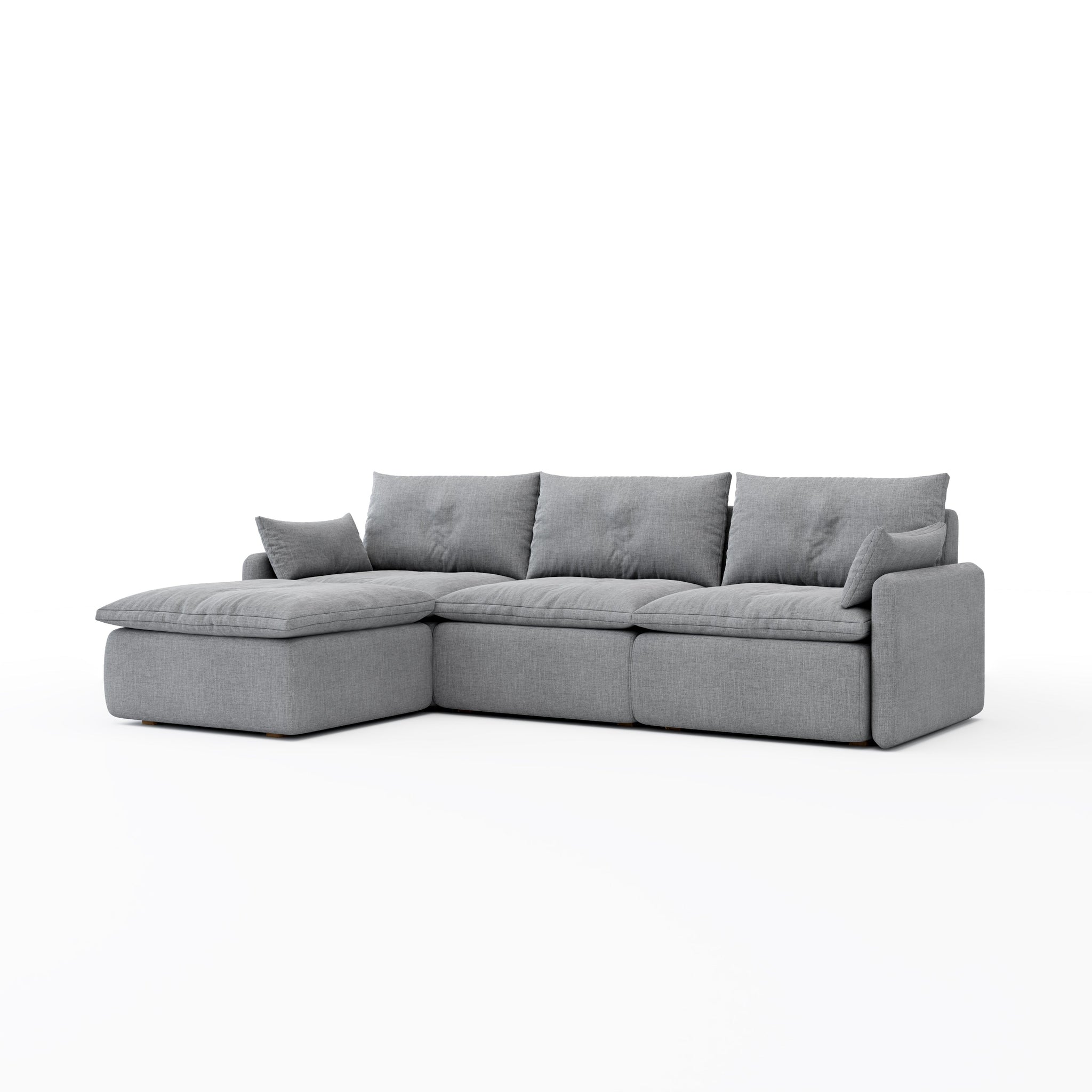 Sink-in L-Shape Sofa (Beige)