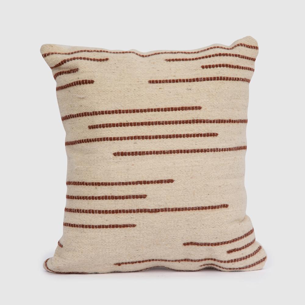 Janubi Kilim Wool Cushion: Handmade traditional New Zealand wool kilim cushion.
