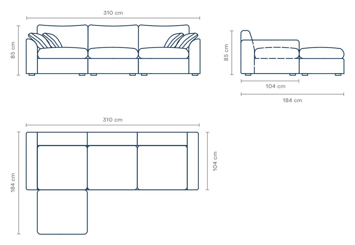 Brooke L-Shape Sofa