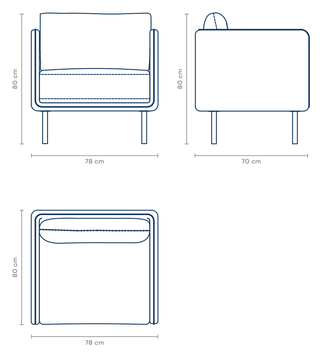 Mcann Wooden Legs Armchair