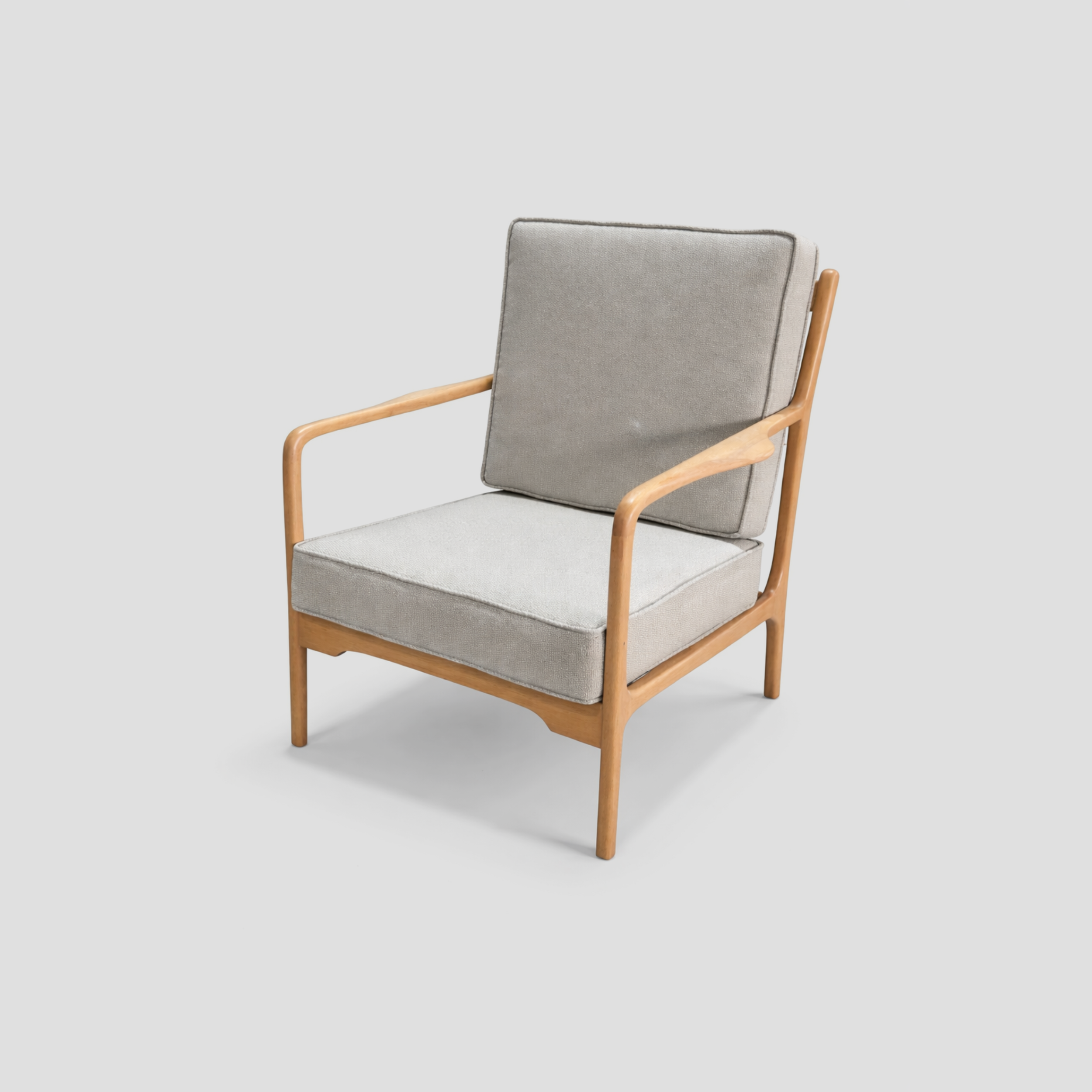 Solid Beech Wood Armchair in beech wood furniture, featuring mid century modern and scandinavian styling.