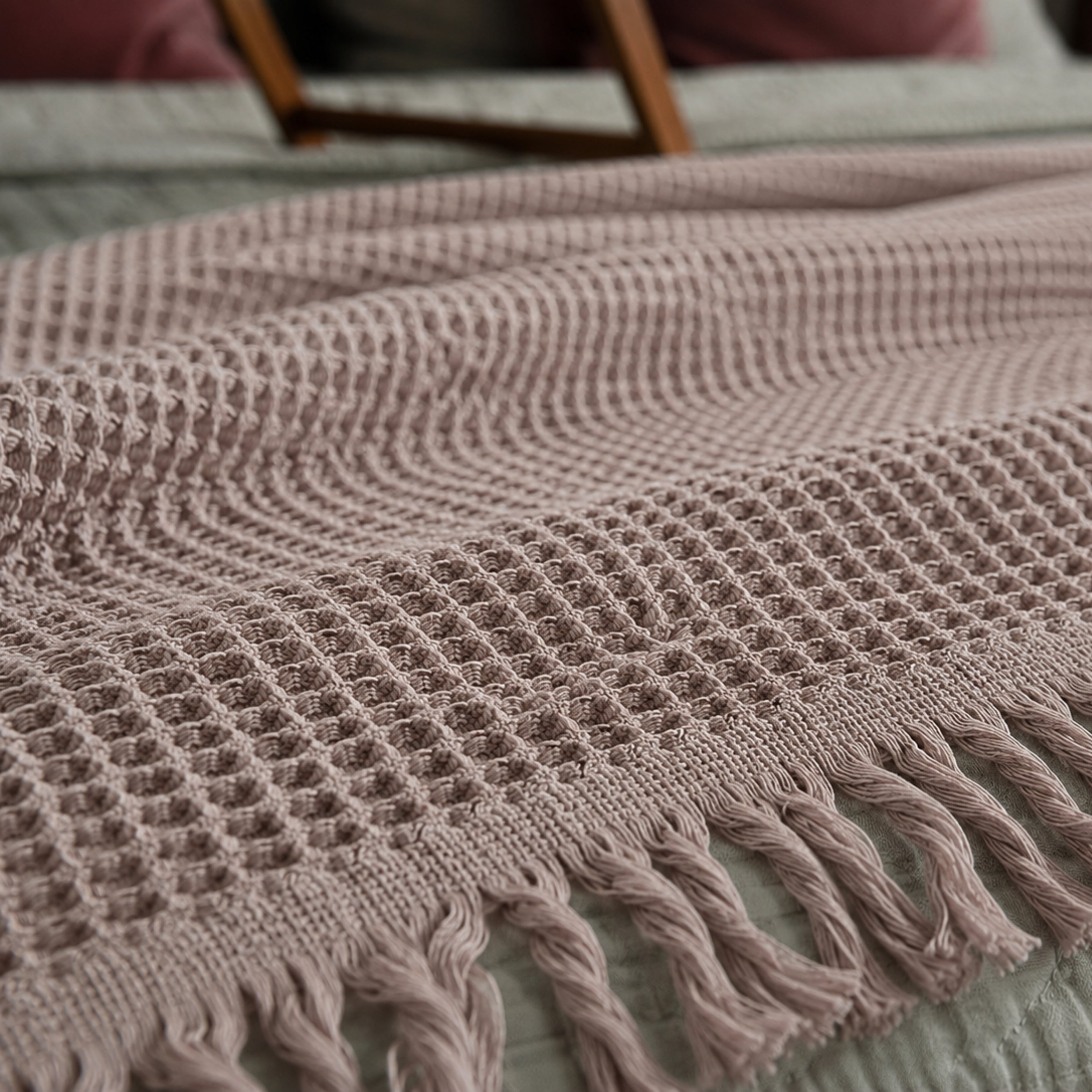 Fringe Honeycomb Bedspread