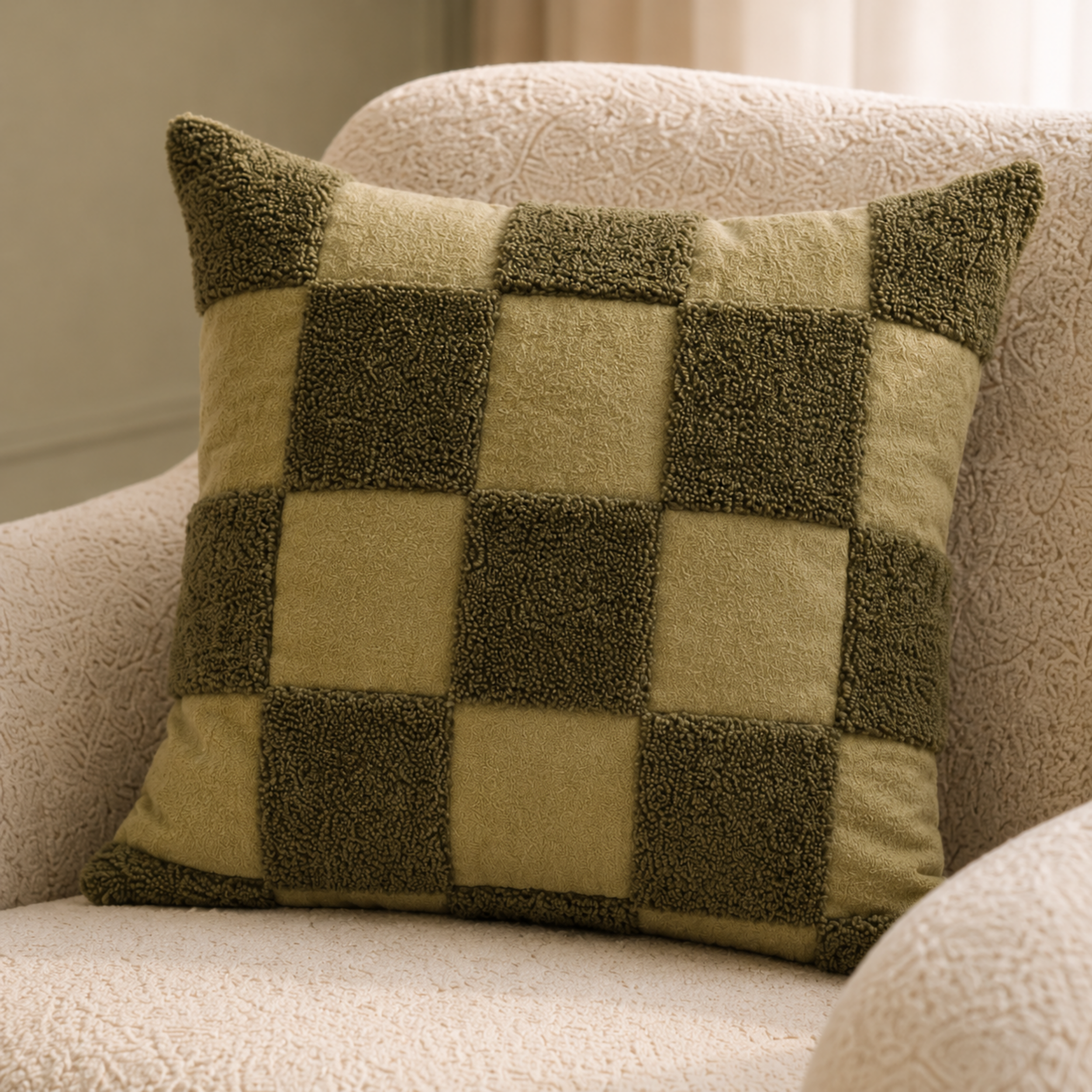 The Tufted Checkboard Cushion