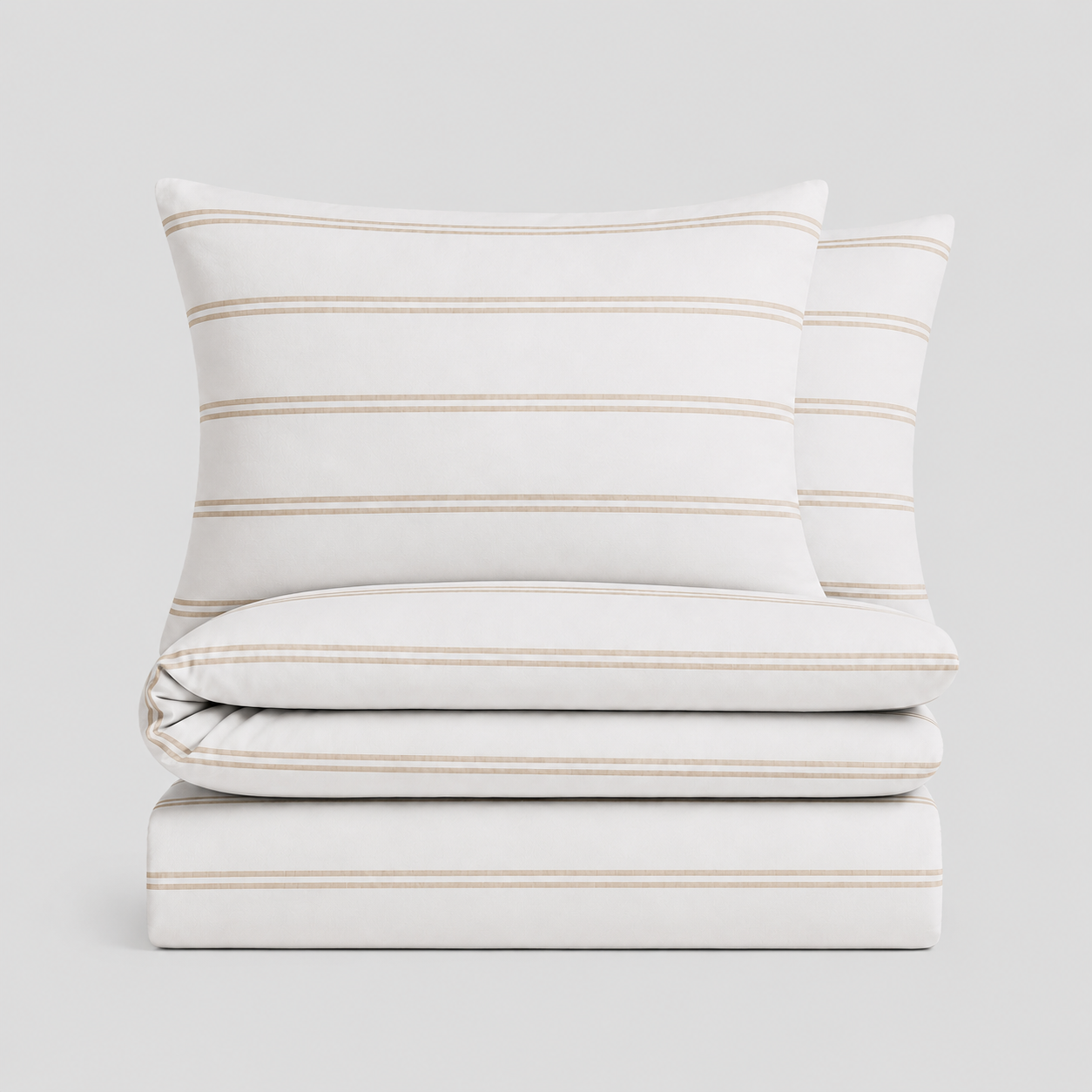 Pinstripe Percale Duvet Cover Set