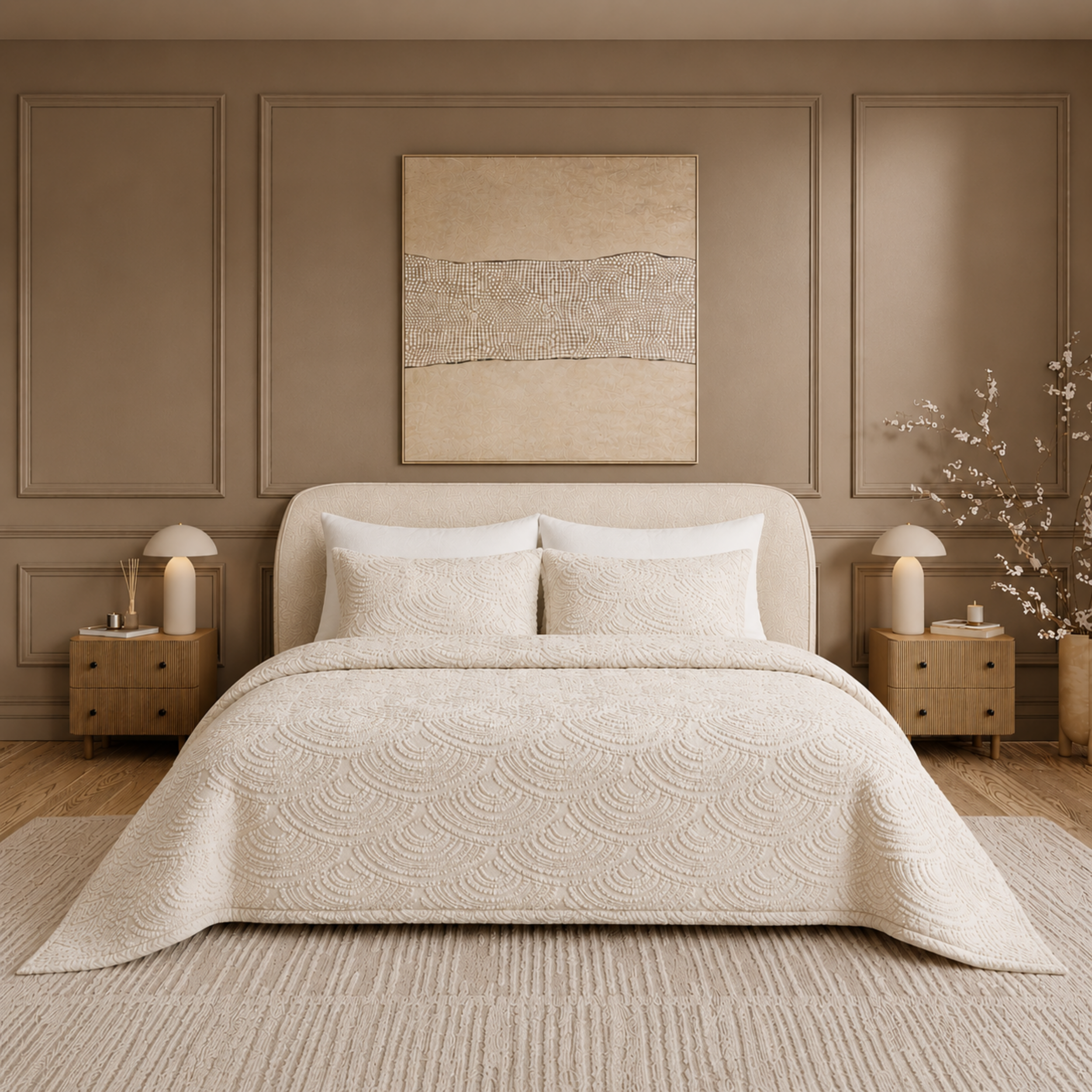 Engraved Chenille Duvet Set