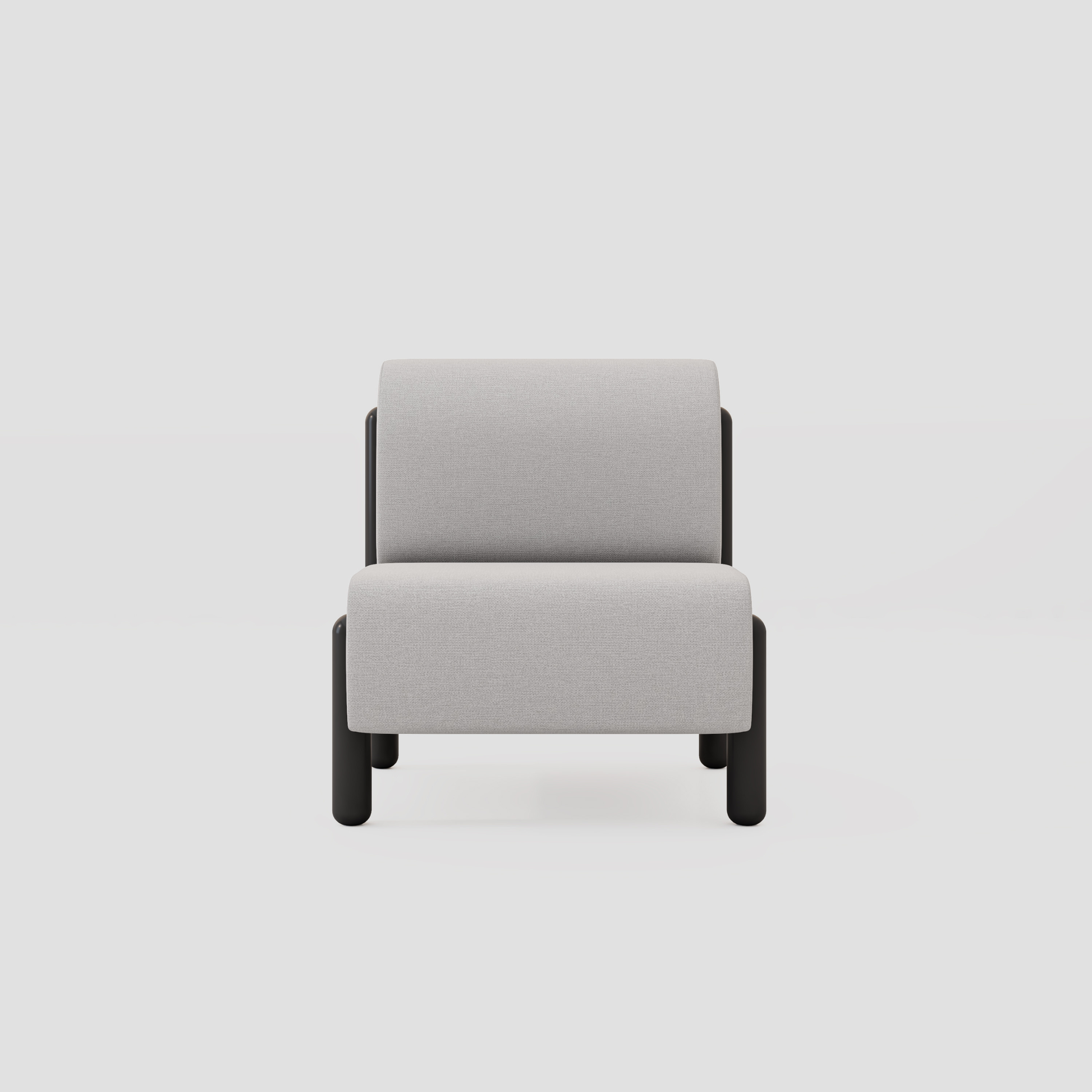 Fiora Armchair in tweed and beech frame, featuring modern armchair styling, with lounge.