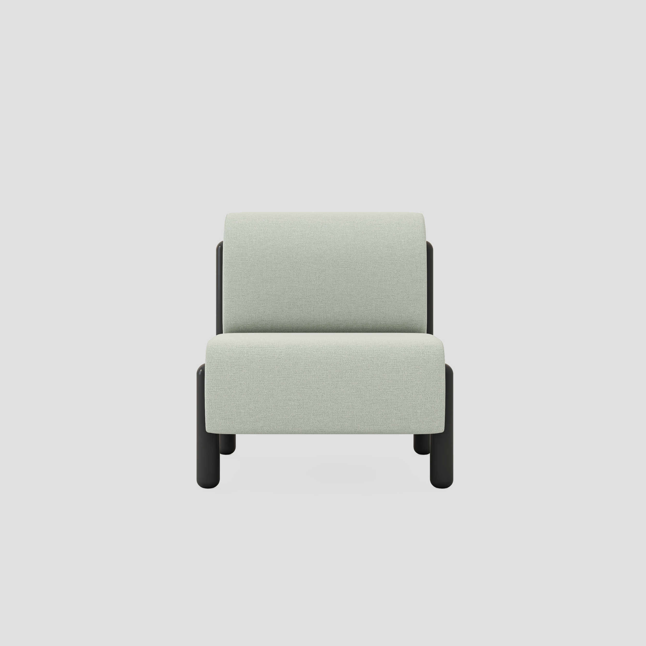 Fiora Armchair in tweed and beech frame, featuring modern armchair styling, with lounge.