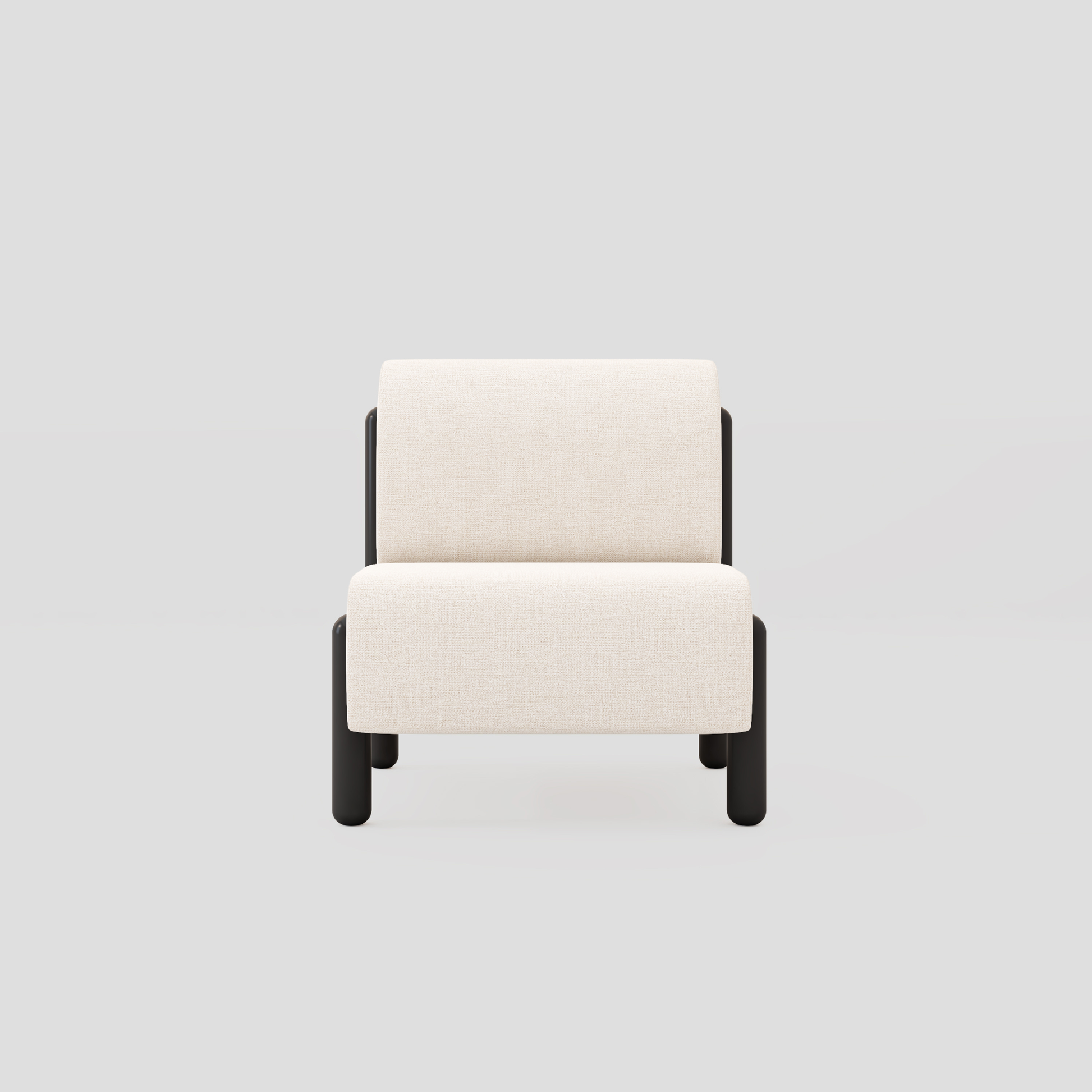 Fiora Armchair in tweed and beech frame, featuring modern armchair styling, with lounge.