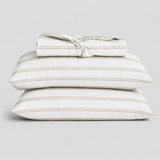 Pinstripe Percale Fitted Sheet Set