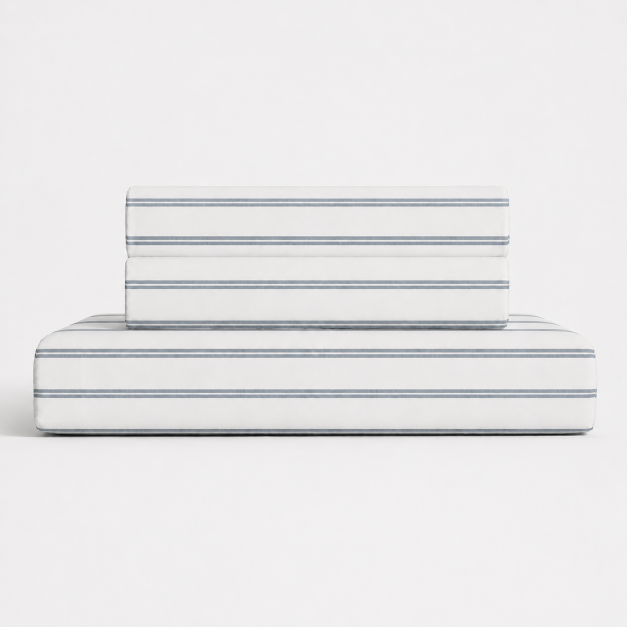Pinstripe Percale Flat Sheet Set