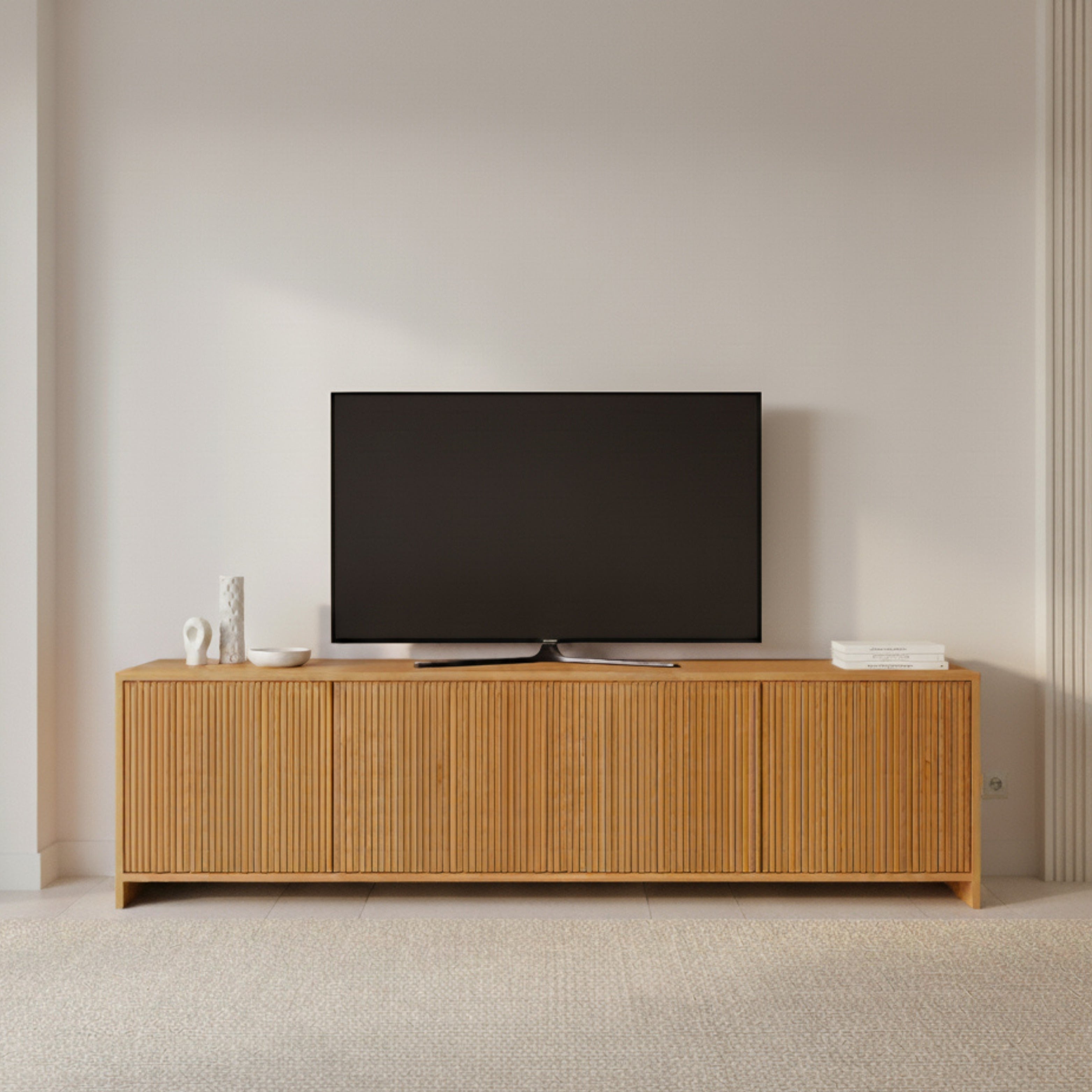 Fluted TV Unit