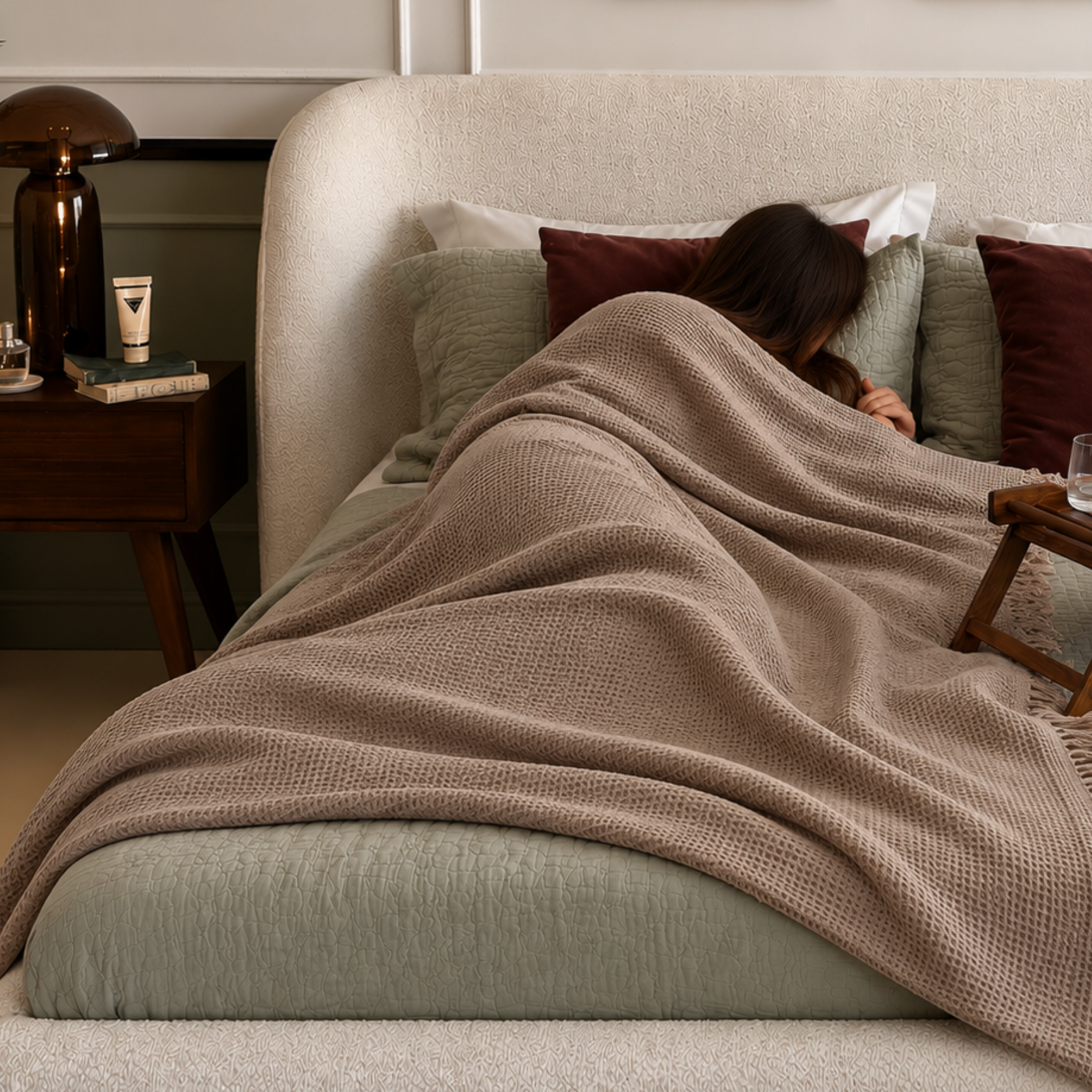 Fringe Honeycomb Bedspread