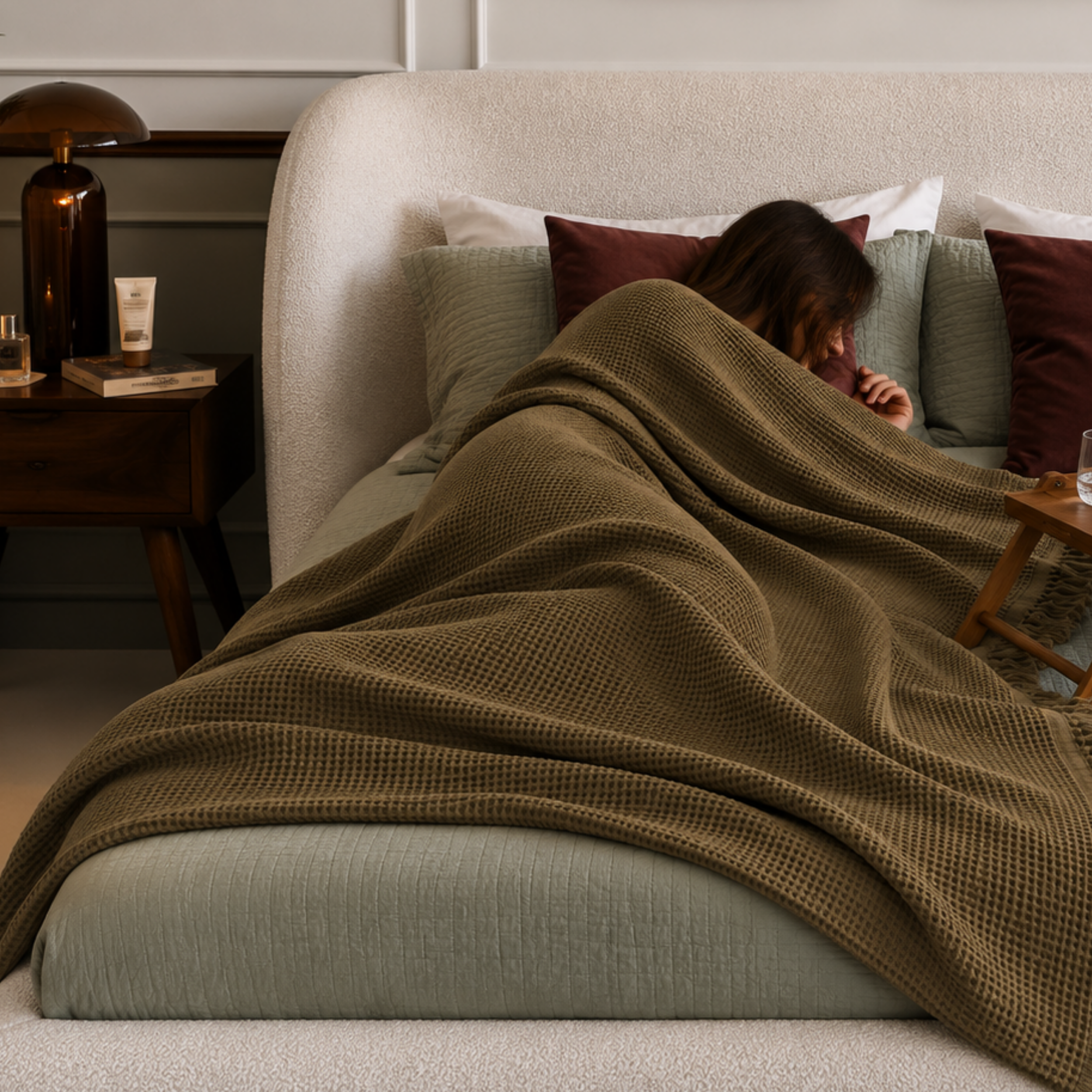 Fringe Honeycomb Bedspread