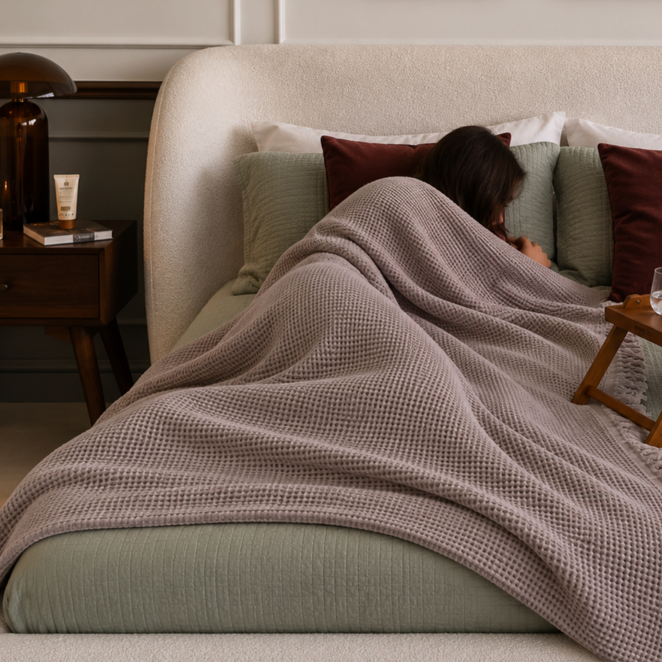 Fringe Honeycomb Bedspread