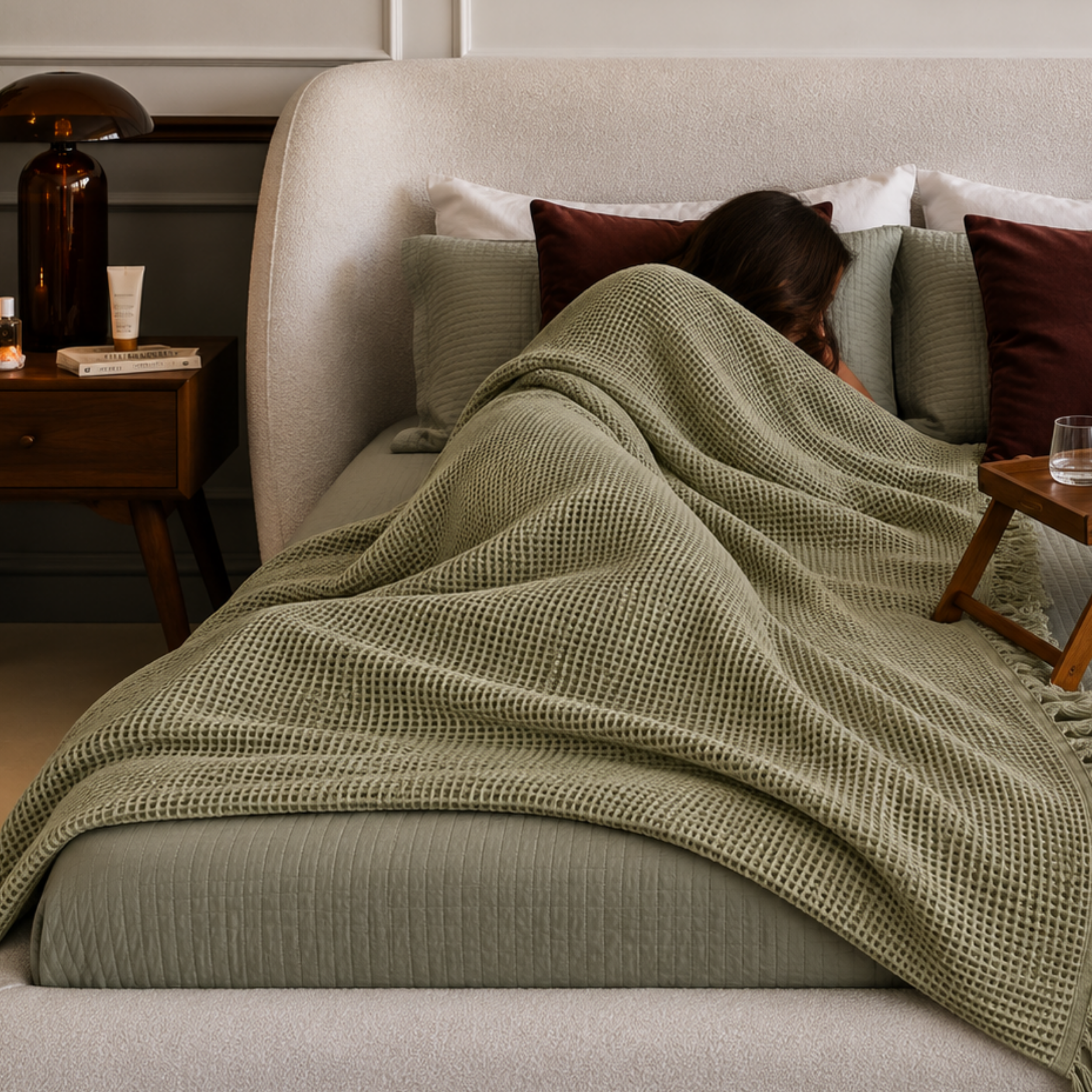 Fringe Honeycomb Bedspread
