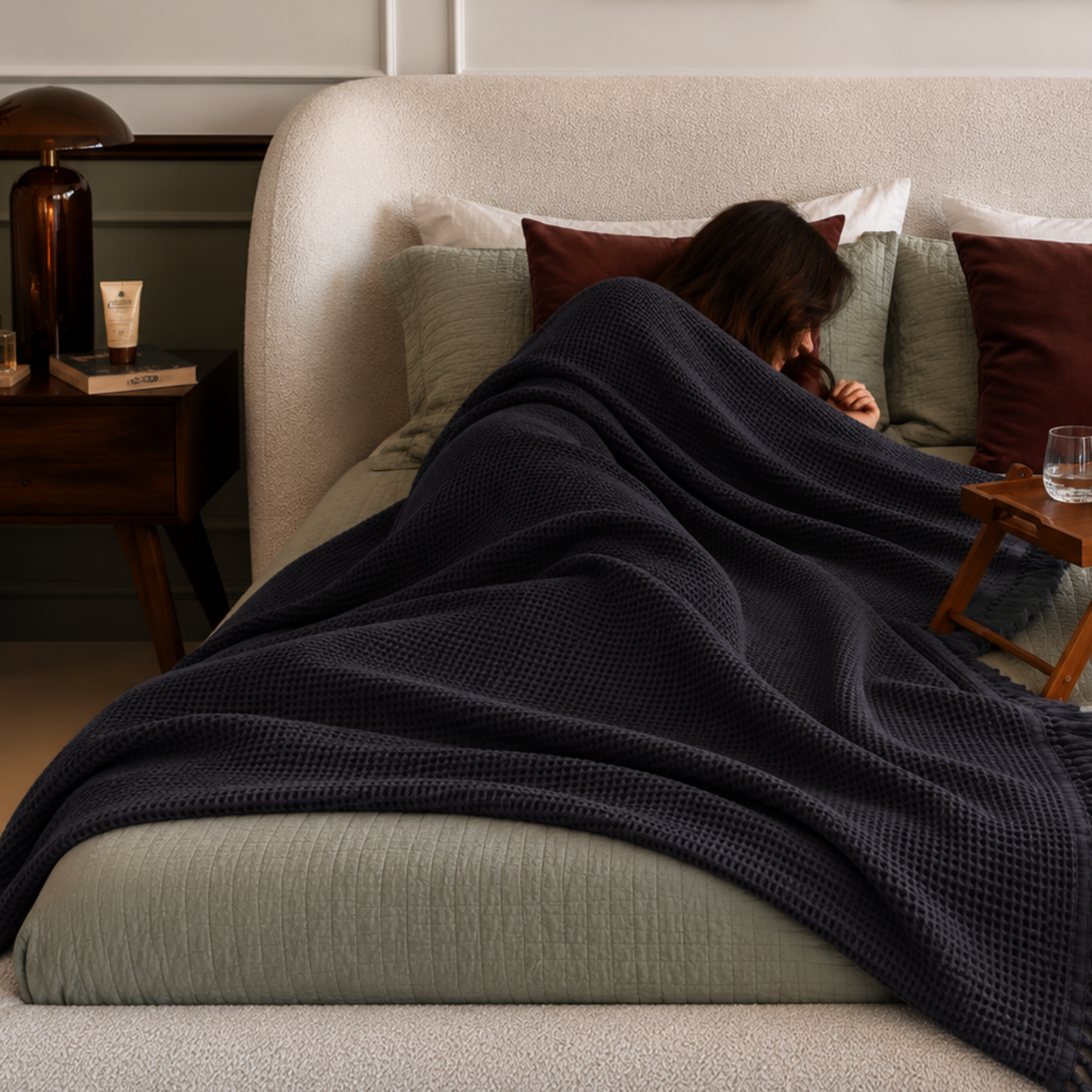 Fringe Honeycomb Bedspread