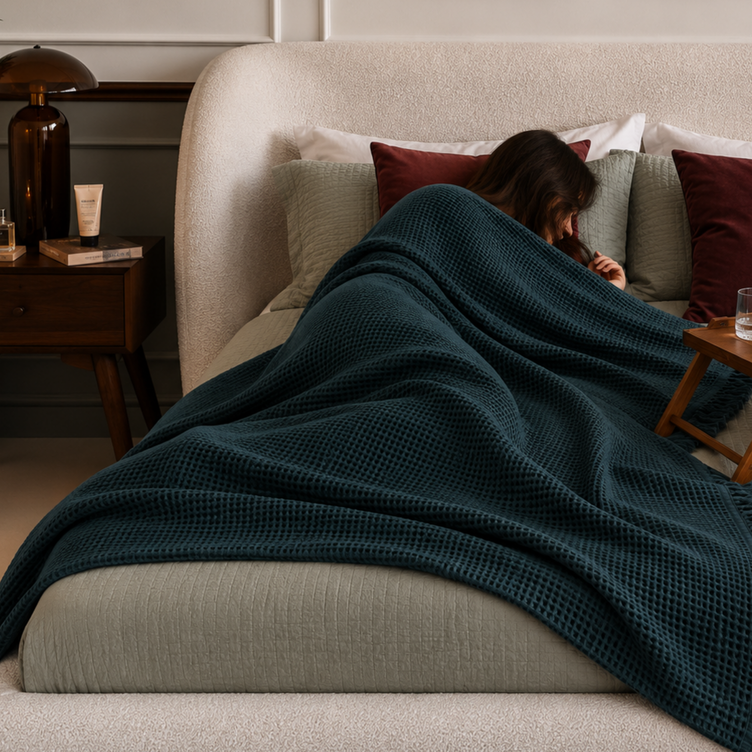 Fringe Honeycomb Bedspread