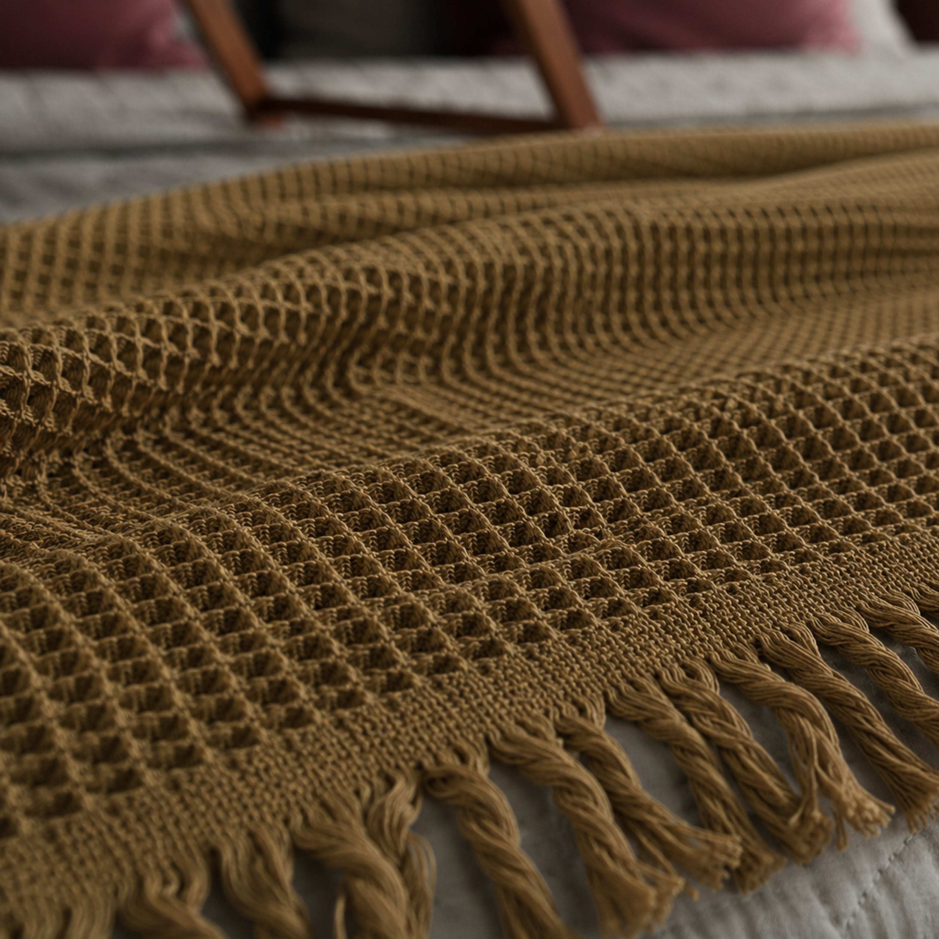 Fringe Honeycomb Bedspread