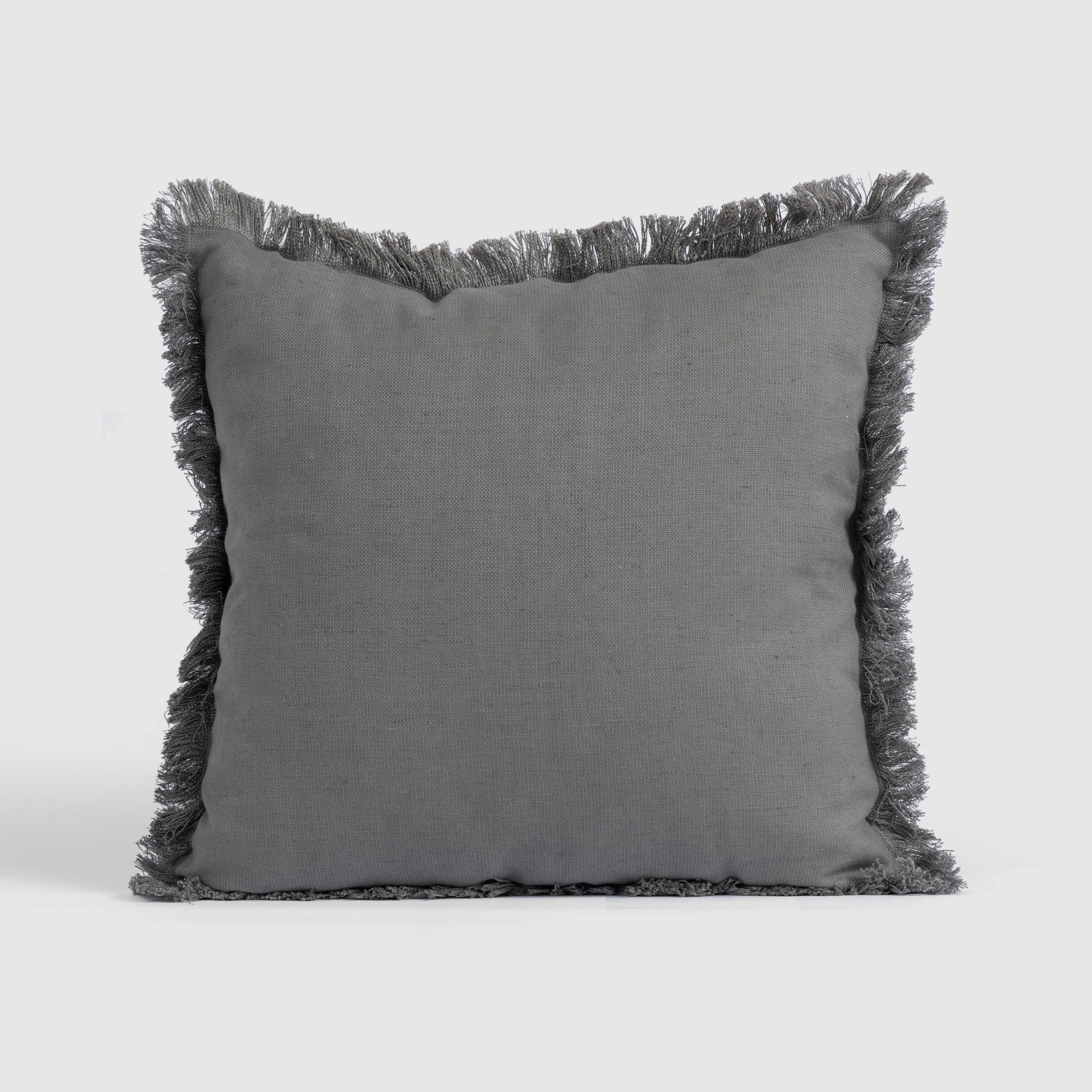 وسادة كتان تويد بشراشيب