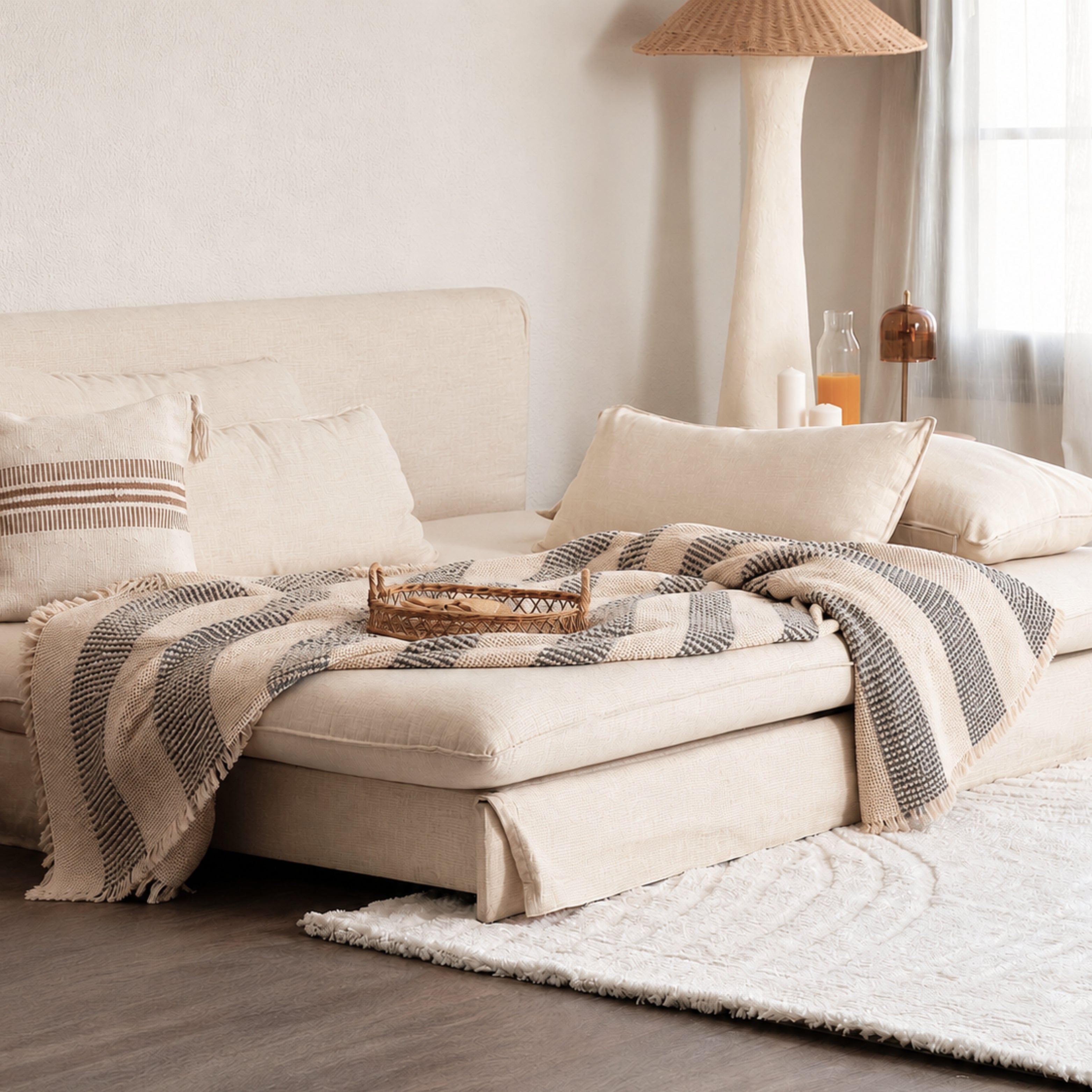 Honeycomb Stripe Bedspread