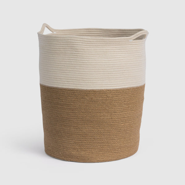 Jute x Cotton Laundry Basket