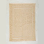 Border Giza Cotton Bath Mat: Heavy absorbent double yarn cotton bath mat.