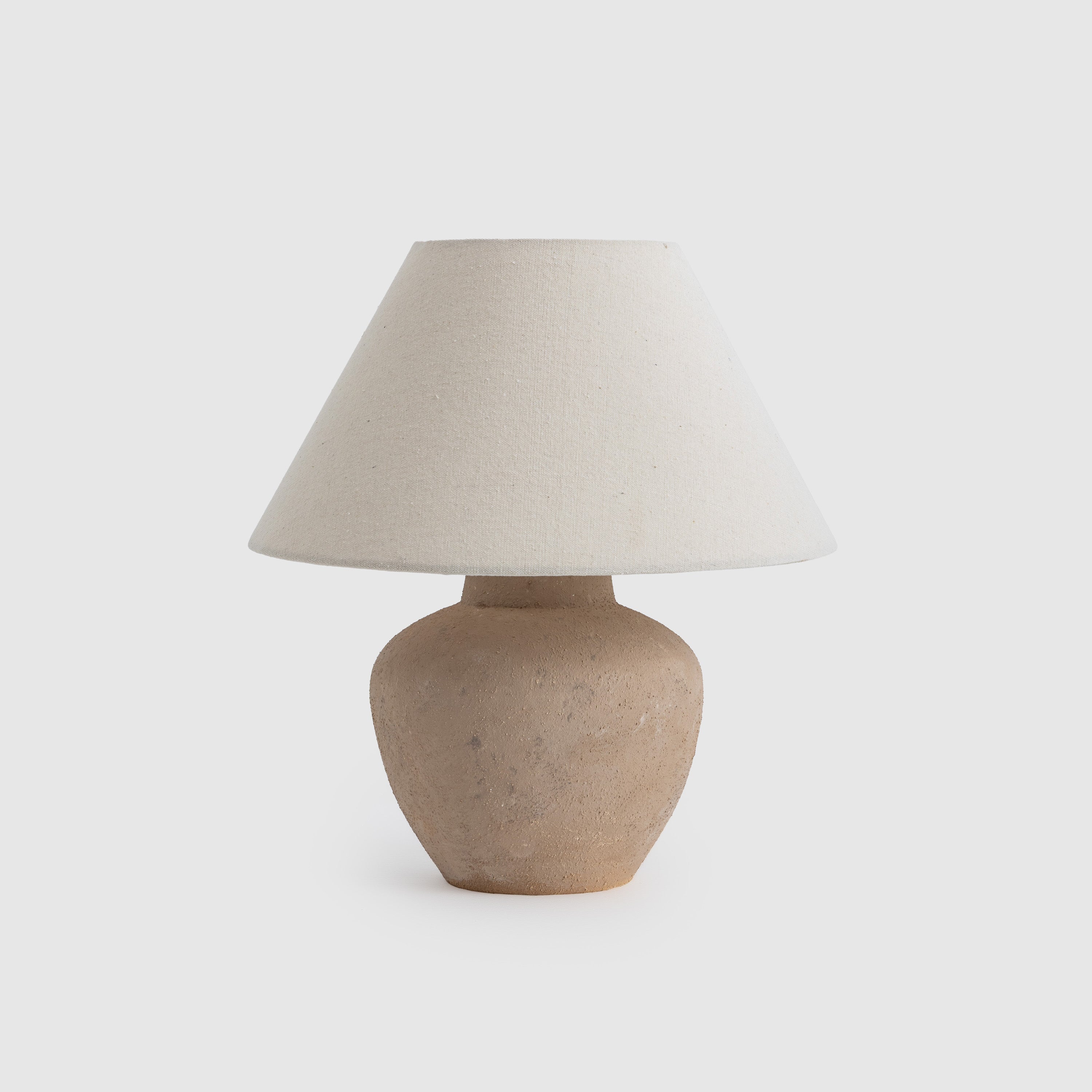Greige Earthen Table Lamp
