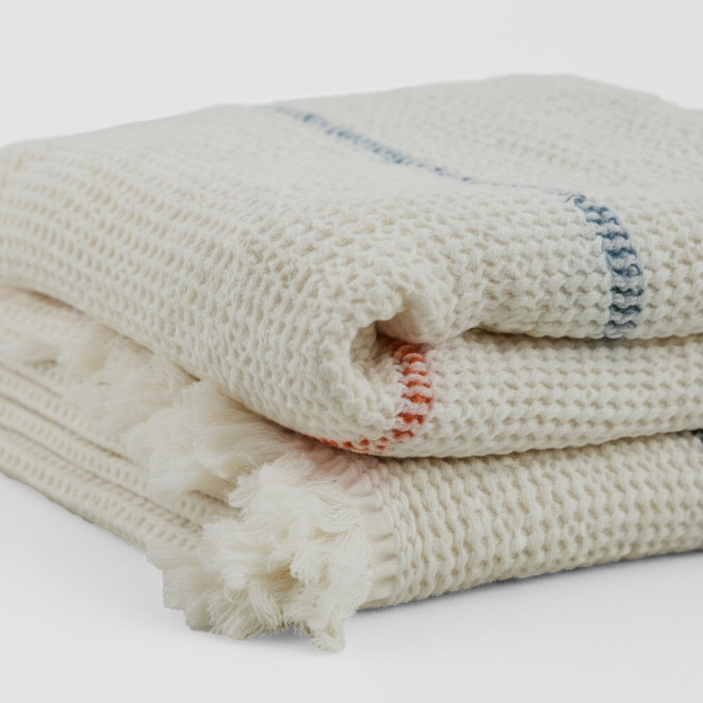 Waffle Stripes Bedspread