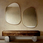 Keira Irregular Mirror Set, featuring modern styling, perfect for entryways, with wall and frameless.