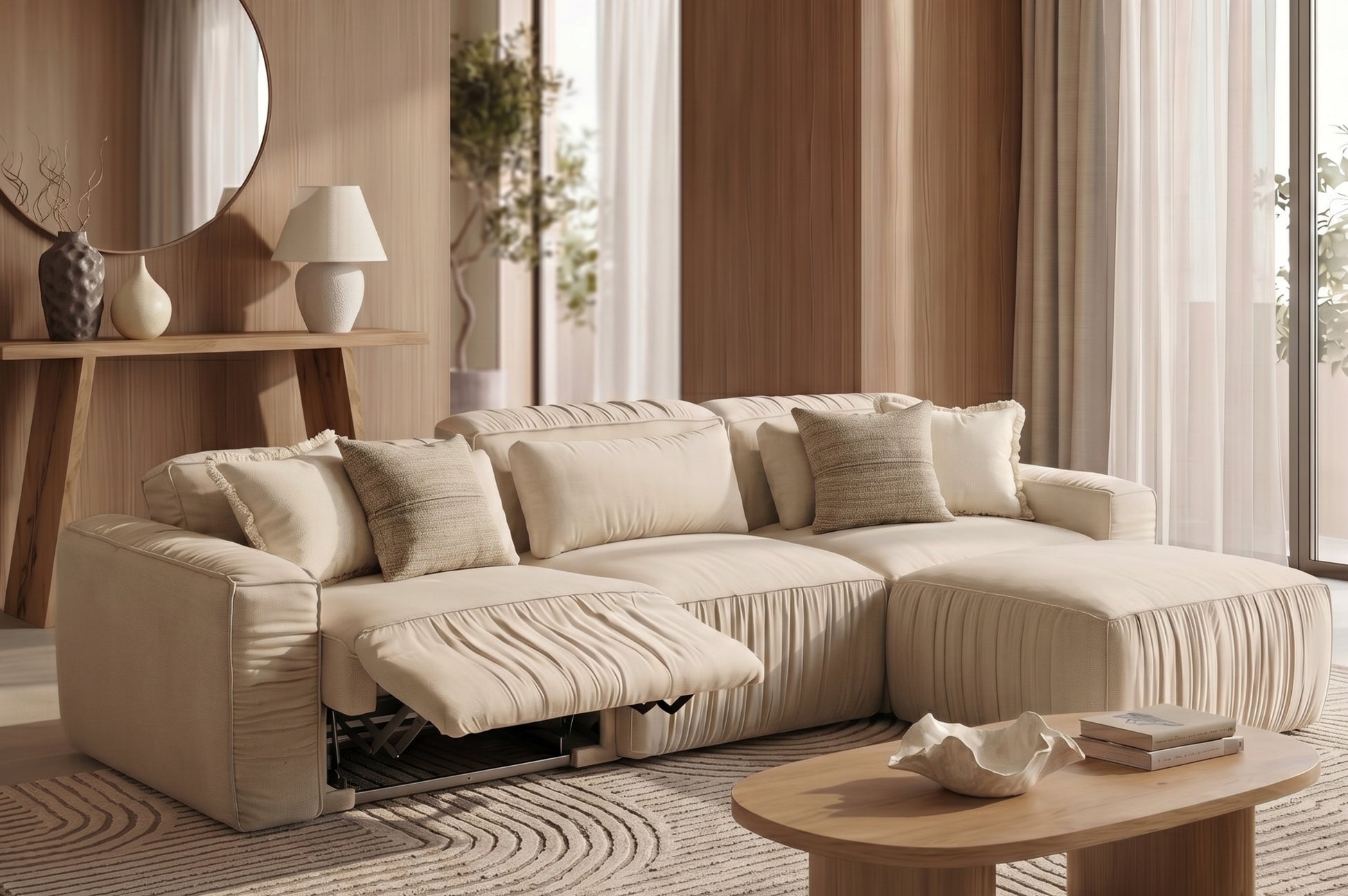 flow motion l shape sofa