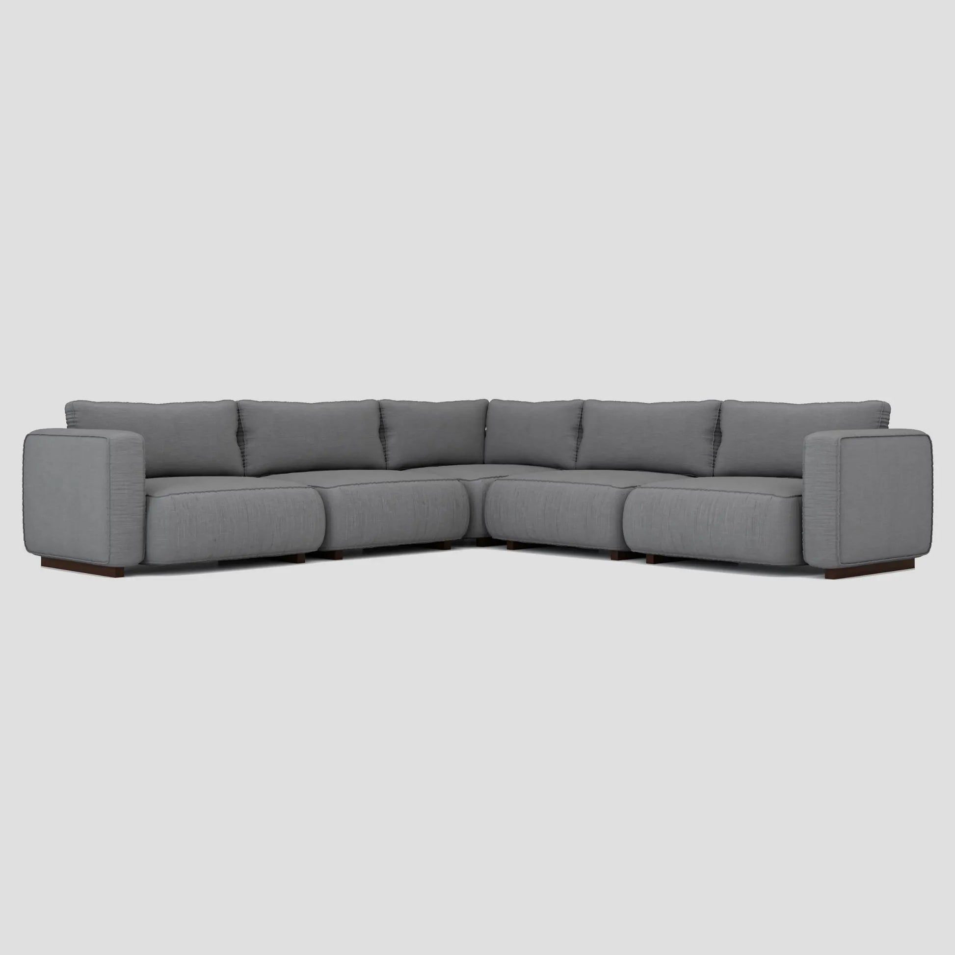 Modern scandinavian corner L shape sofa with a beech frame and memory foam.