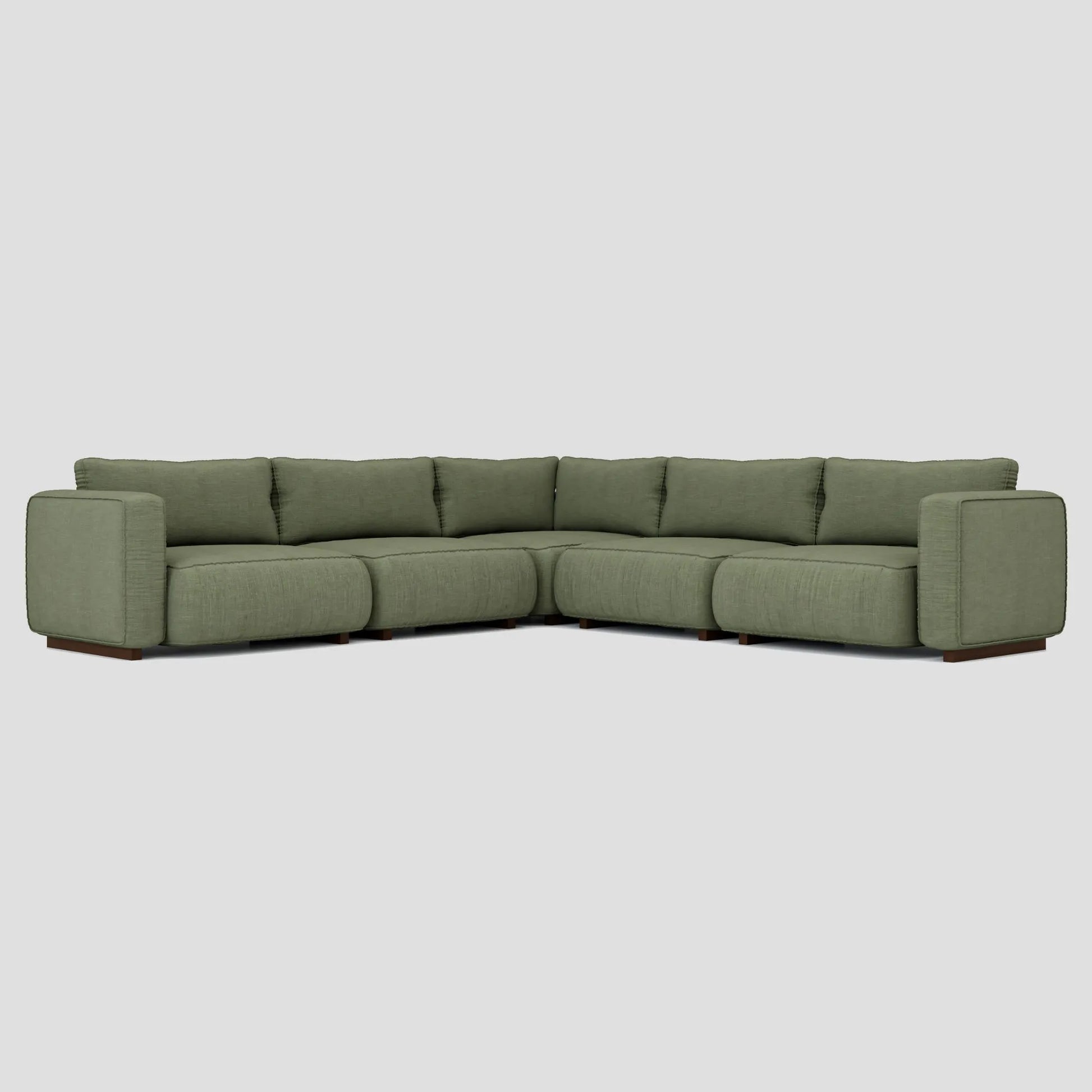 Modern scandinavian corner L shape sofa with a beech frame and memory foam.