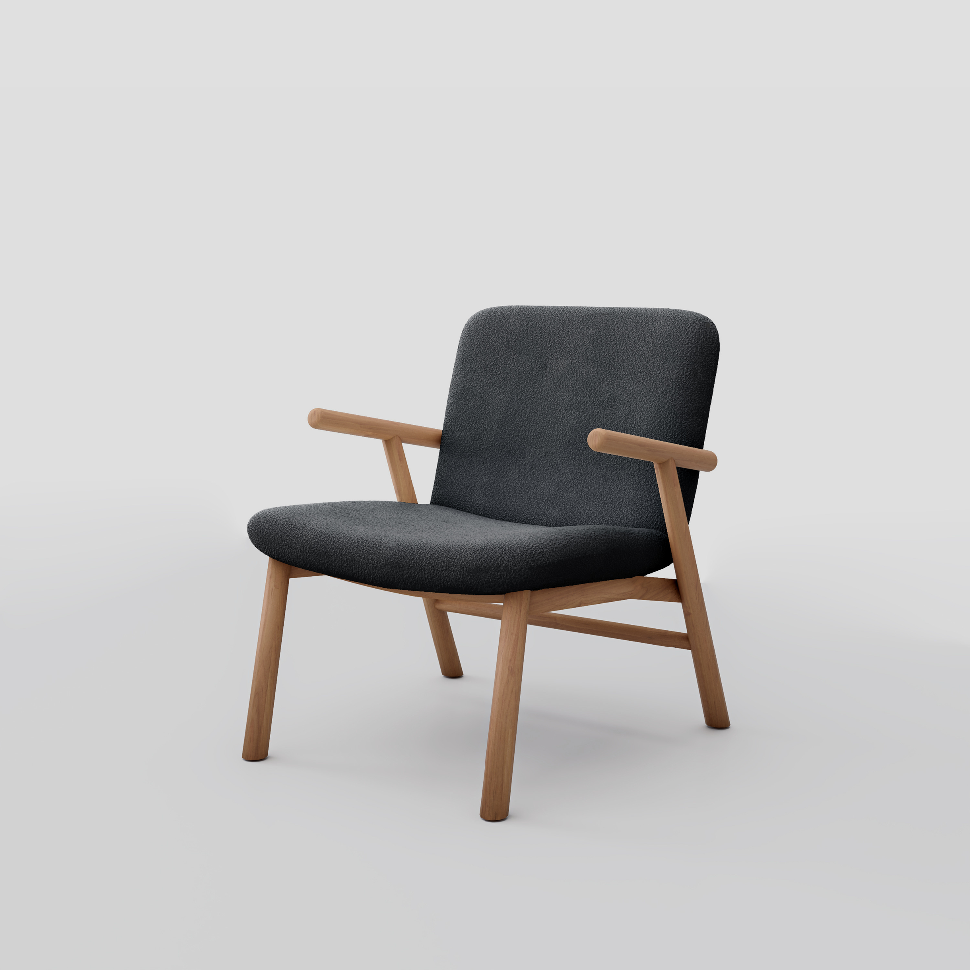 Lugo Armchair in beech frame, featuring scandinavian armchair styling, perfect for bedrooms.