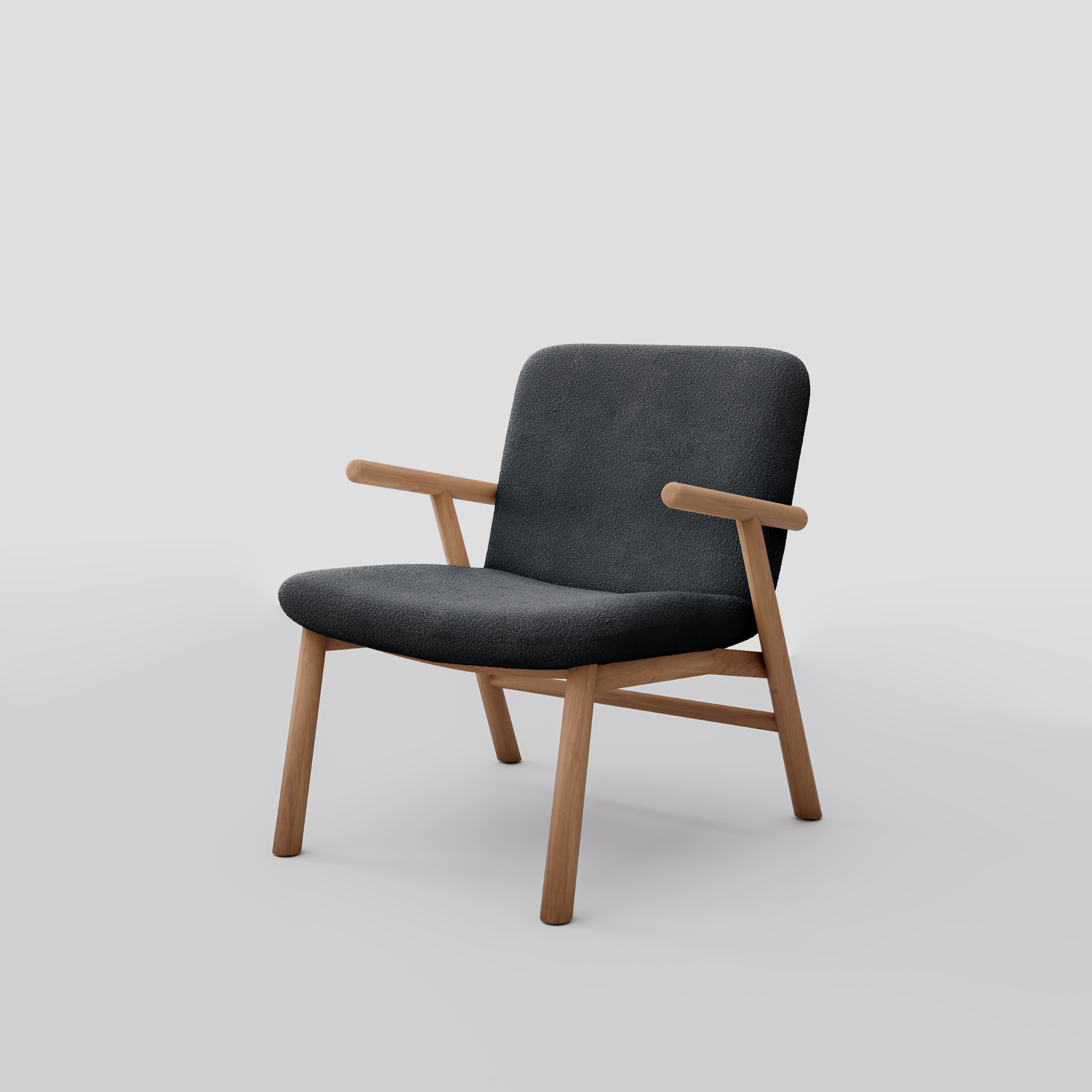 Lugo Armchair in beech frame, featuring scandinavian armchair styling, perfect for bedrooms.