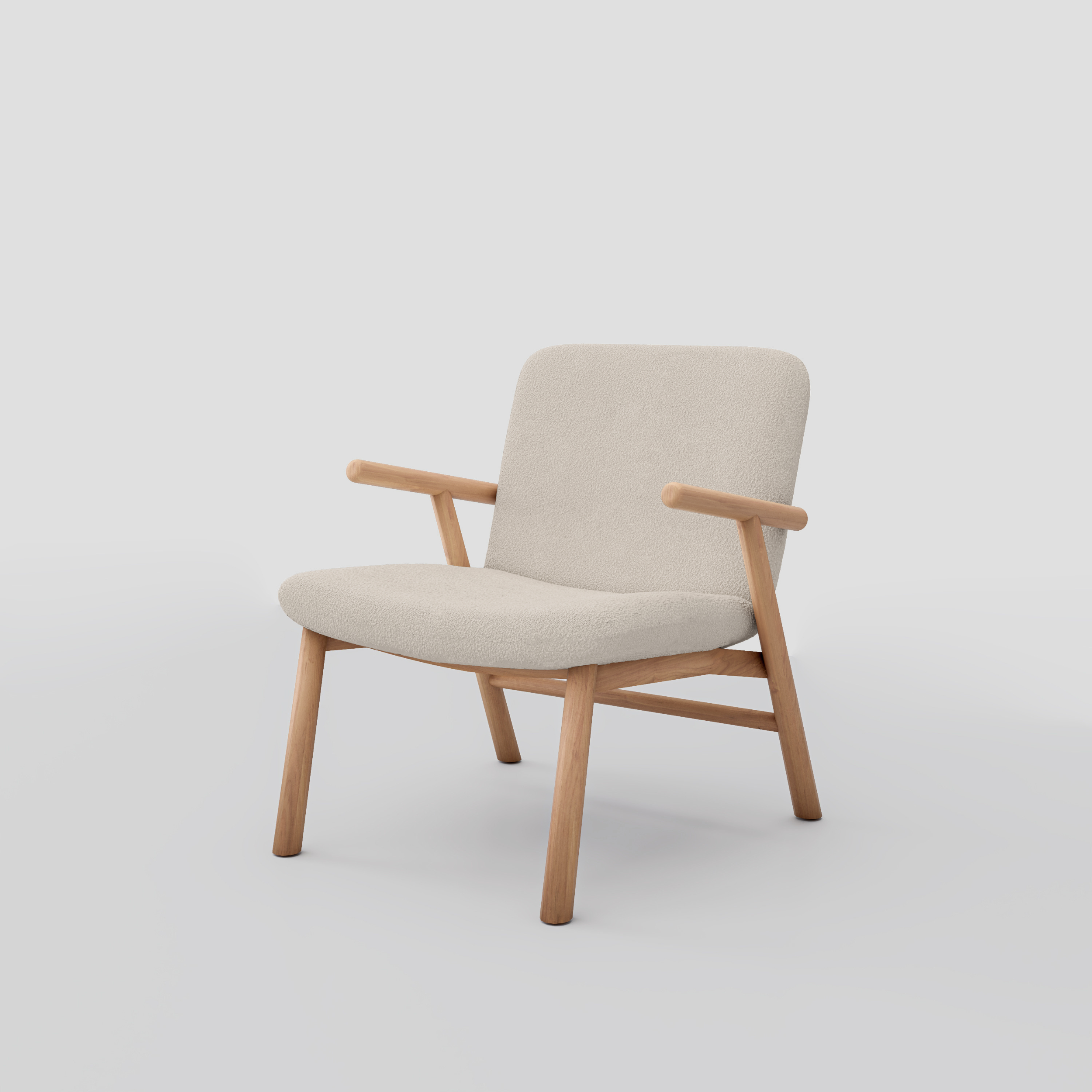 Lugo Armchair in beech frame, featuring scandinavian armchair styling, perfect for bedrooms.