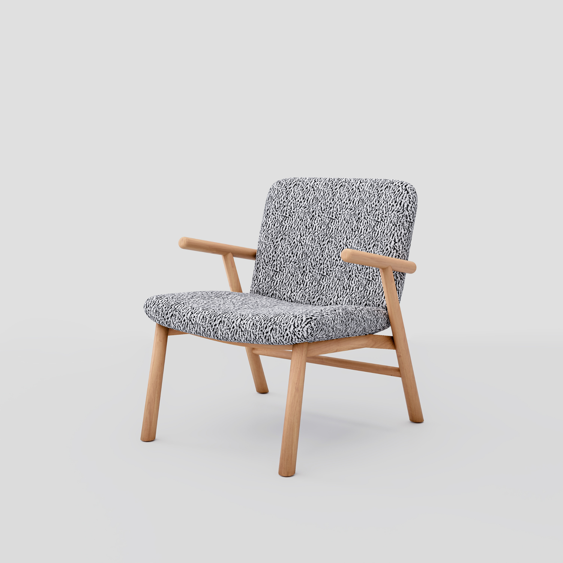 Lugo Armchair in beech frame, featuring scandinavian armchair styling, perfect for bedrooms.