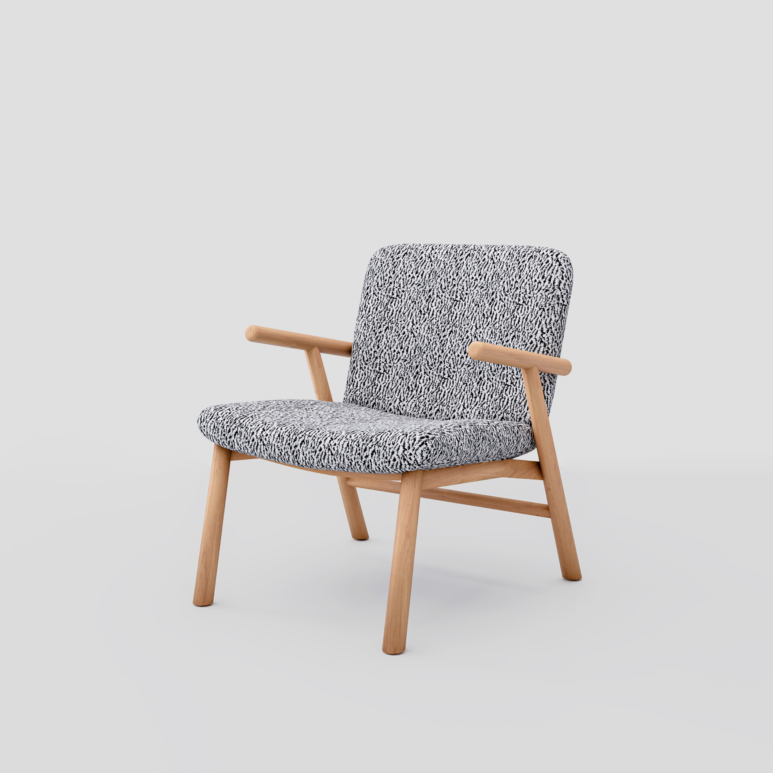 Lugo Armchair in beech frame, featuring scandinavian armchair styling, perfect for bedrooms.
