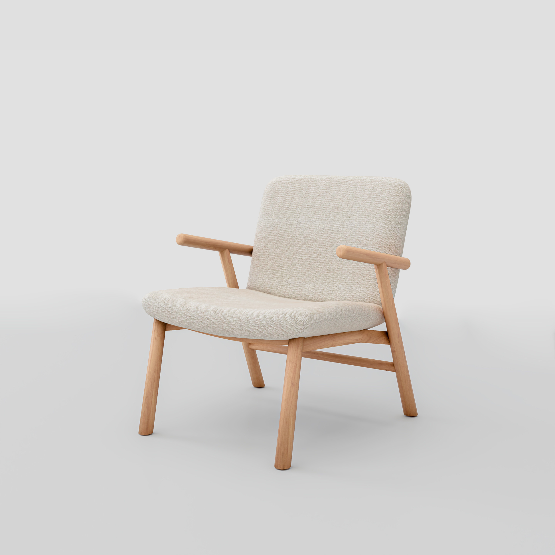 Lugo Armchair in beech frame, featuring scandinavian armchair styling, perfect for bedrooms.