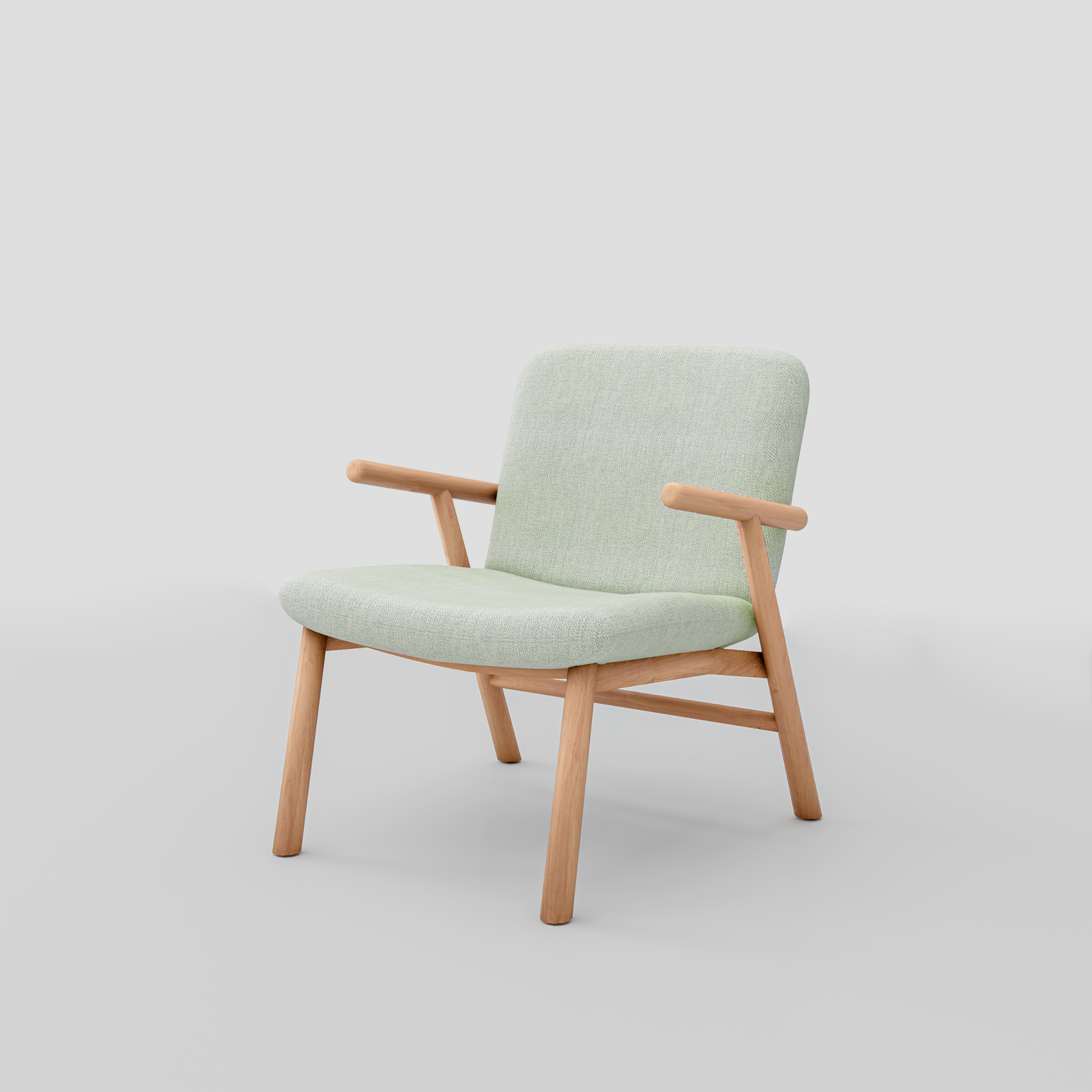 Lugo Armchair in beech frame, featuring scandinavian armchair styling, perfect for bedrooms.