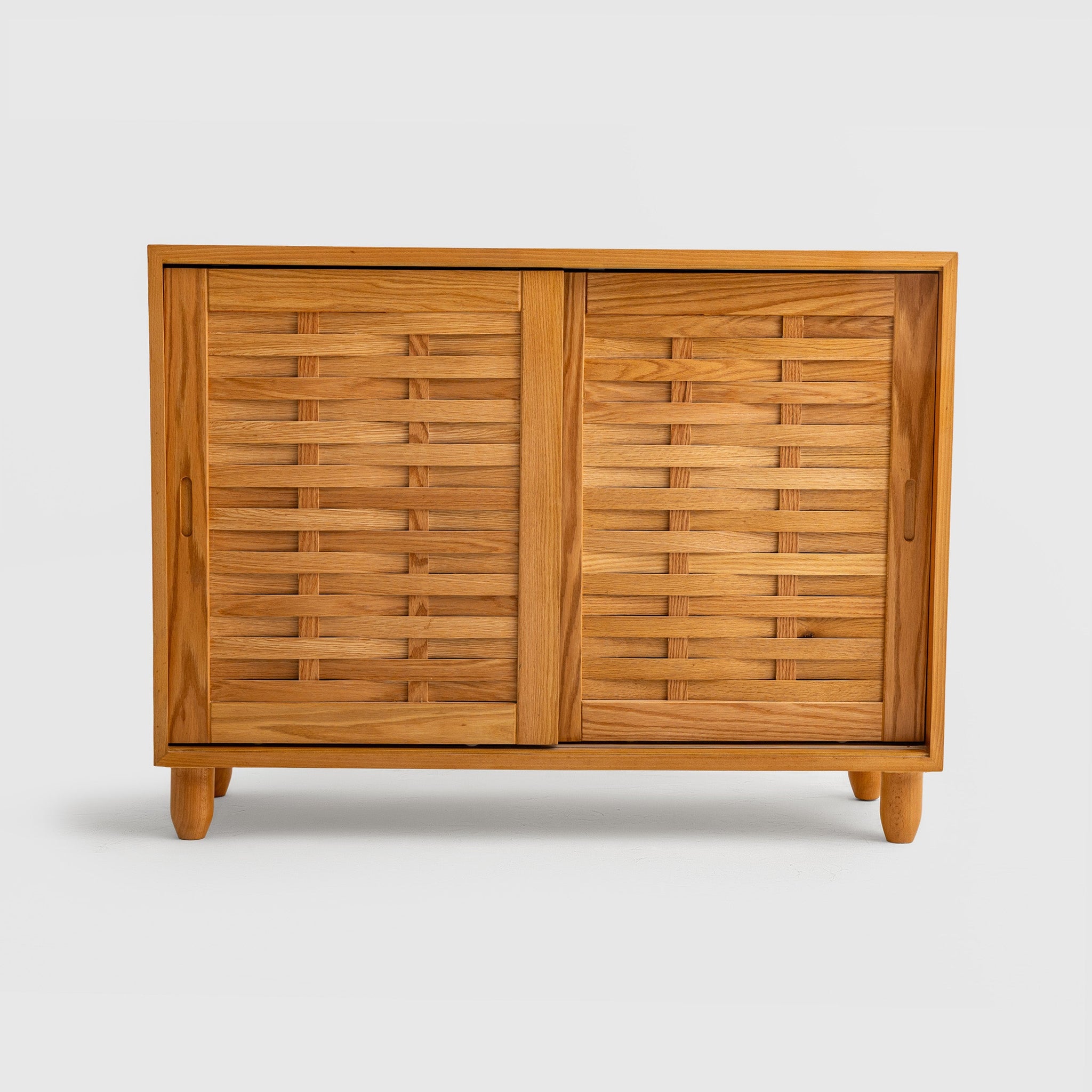 Oak Sliding Shoe Storage