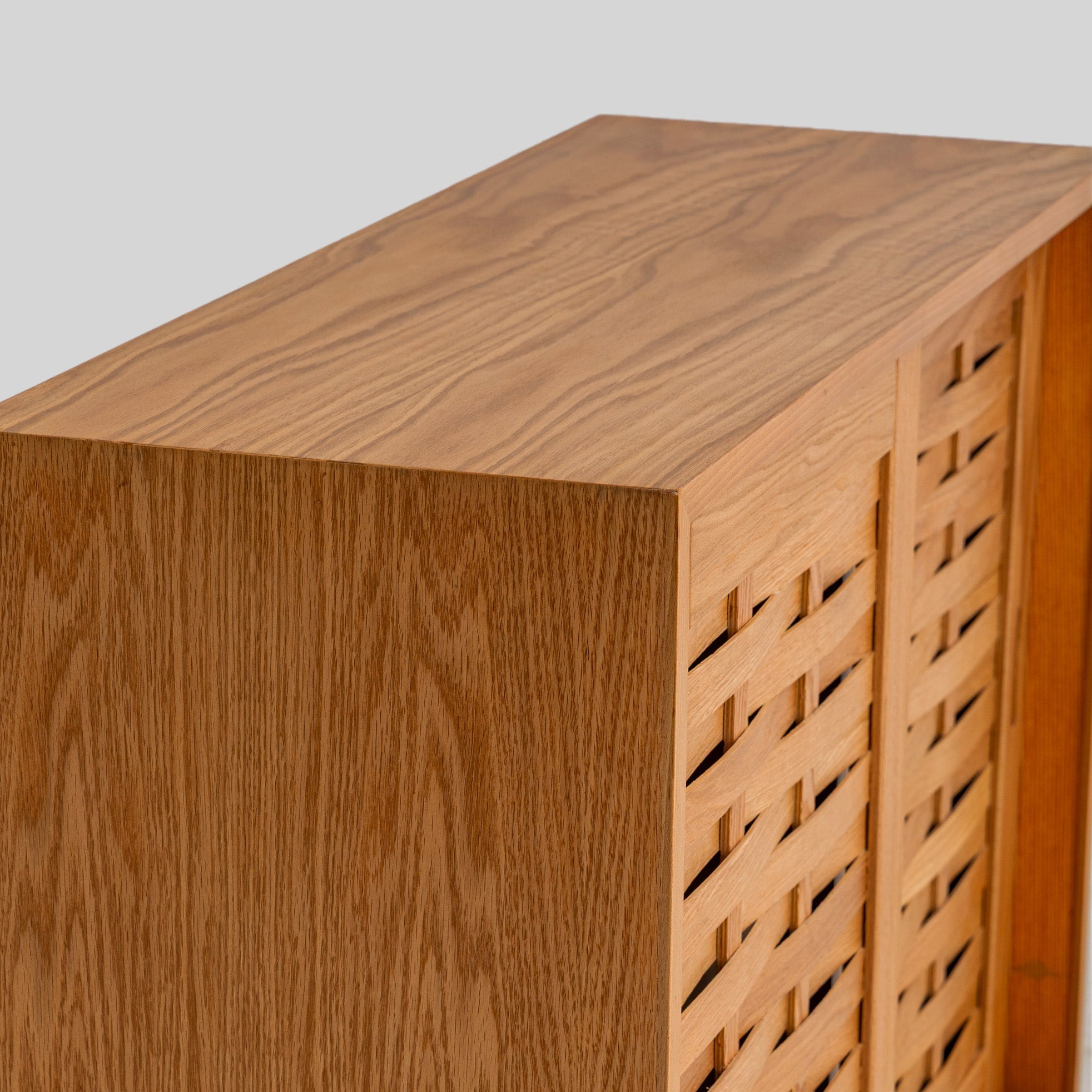 Oak Sliding Shoe Storage