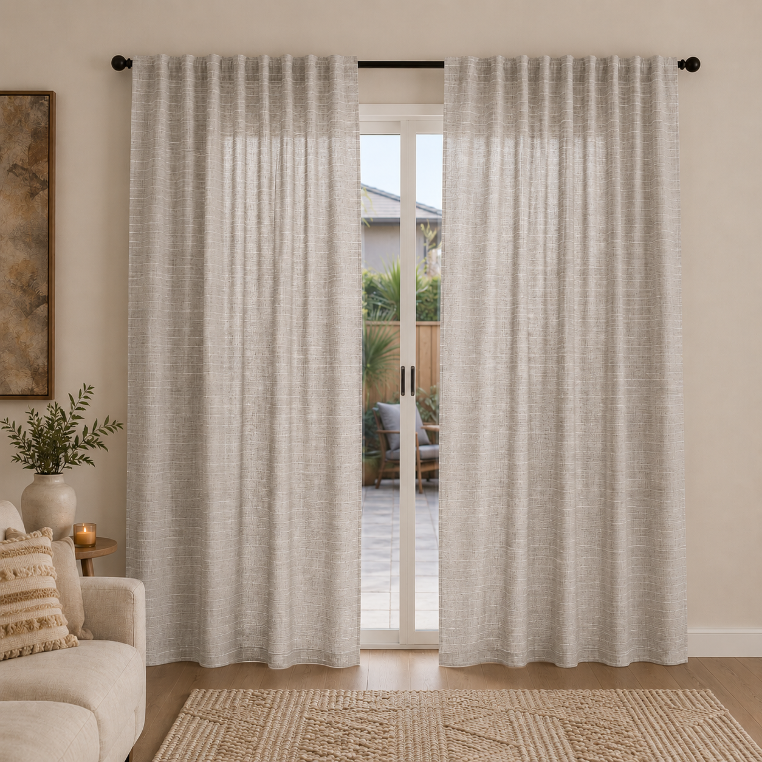 Linen Curtains (2-Piece)