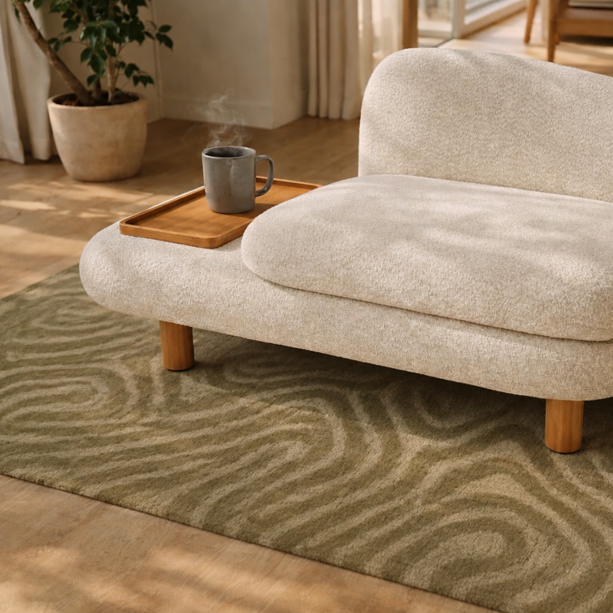 Olive Dunes Handtufted Rug