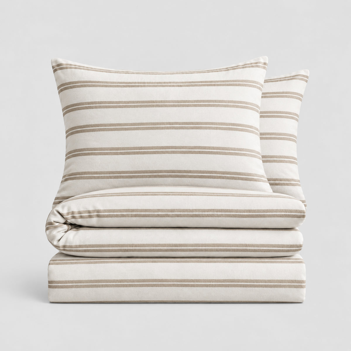 Pinstripe Percale Duvet Cover Set